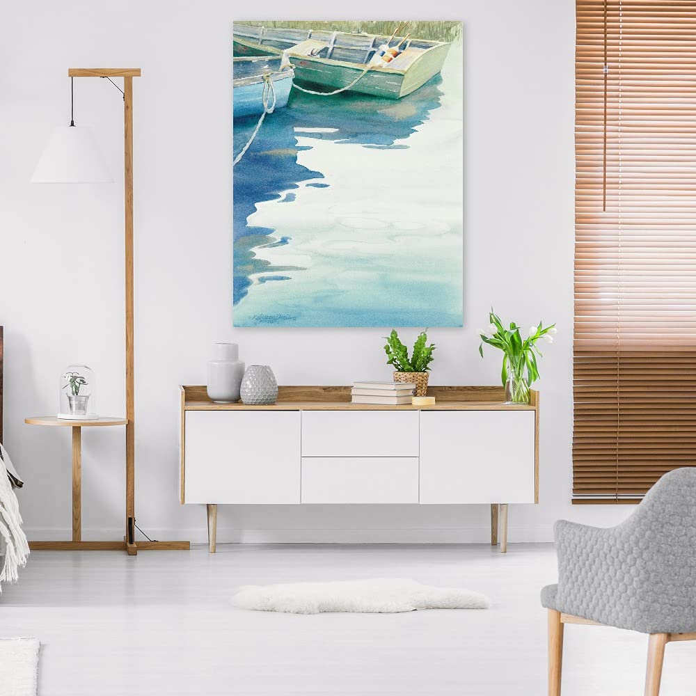 Calm Reflections Canvas Wall Art - 24x32 Inch Ready to Hang Painting by Kathleen Denis - Modern Home Decor for Living Room, Bedroom, Office & More - Perfect for Relaxing Spaces & Meditation Rooms