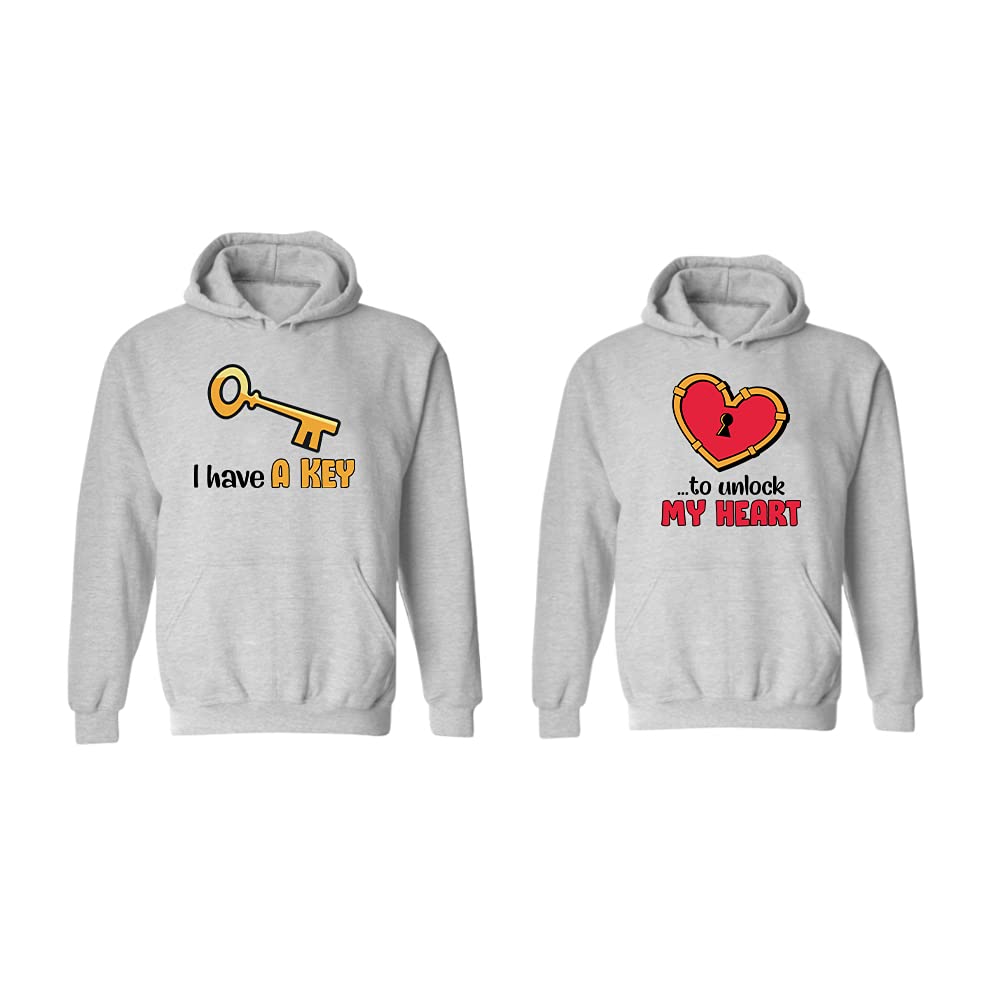King & Queen Matching Hoodies for Couples - Valentine's Day Gifts, Cute Couple Outfits for Teens - Perfect for Date Nights, Anniversaries and Romantic Getaways