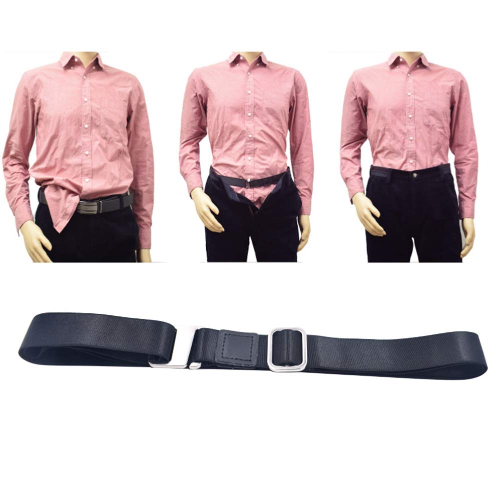 EXCEART Wrinkle-Free Women's Blouse with Adjustable Shirt Lock & Belt - Men's T-Shirt Elastic Shirt Holder for Office, Business & Formal Wear