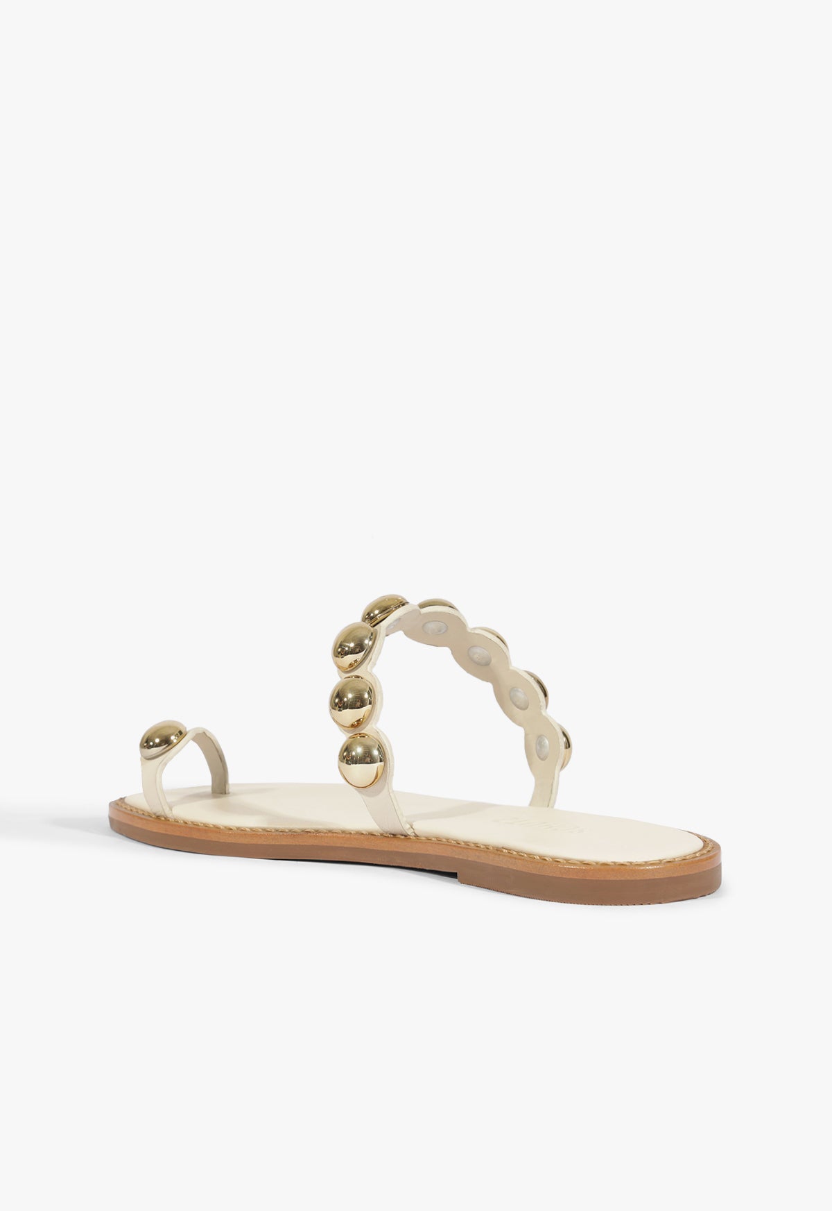 Romy White Leather Flat Sandals for Women - Comfortable Summer Casual Shoes - Perfect for Beach, Vacation & Everyday Wear