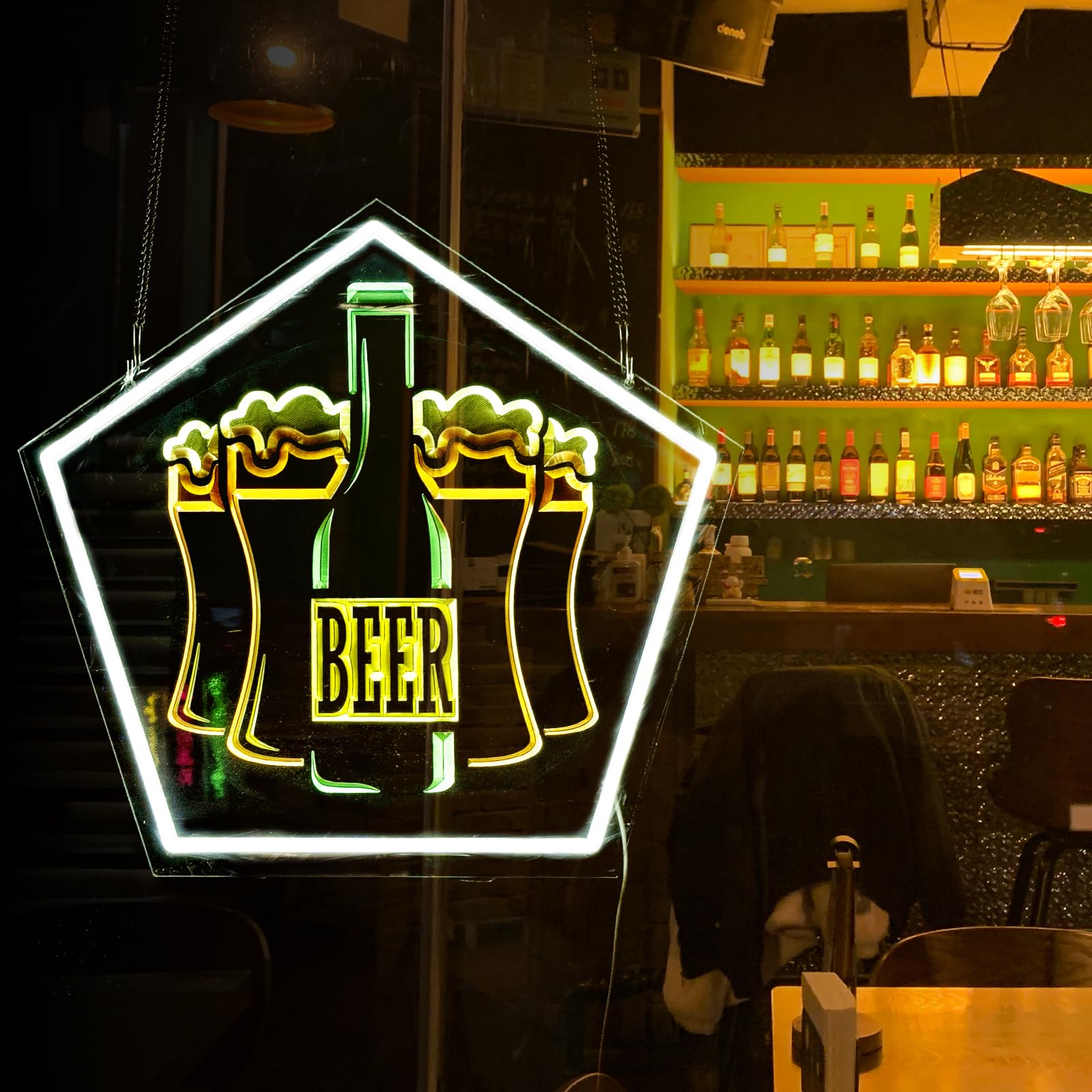 Custom LED Neon Sign for Business & Home Decor - Personalized UV Printed Acrylic Logo Sign - Perfect for Bars, Restaurants, Salons & Bedroom Wall Art - Durable & Energy Efficient Lighting for Storefronts, Weddings & Man Caves