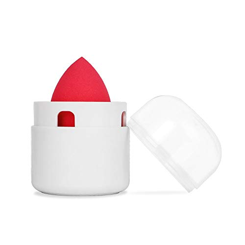 BEZOX Makeup Sponge Holder with Cover - Dustproof Beauty Blender Storage Case & Organizer for Foundation Sponges (Blender Not Included) | Perfect for Travel, Home Vanity & Professional Makeup Artists