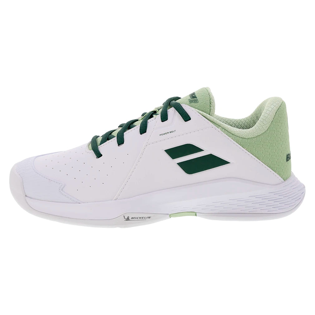 Juniors Propulse Tennis Shoes for Women & Girls - White & Dark Green Athletic Sneakers - Lightweight Comfort for Tennis, Running & Casual Wear