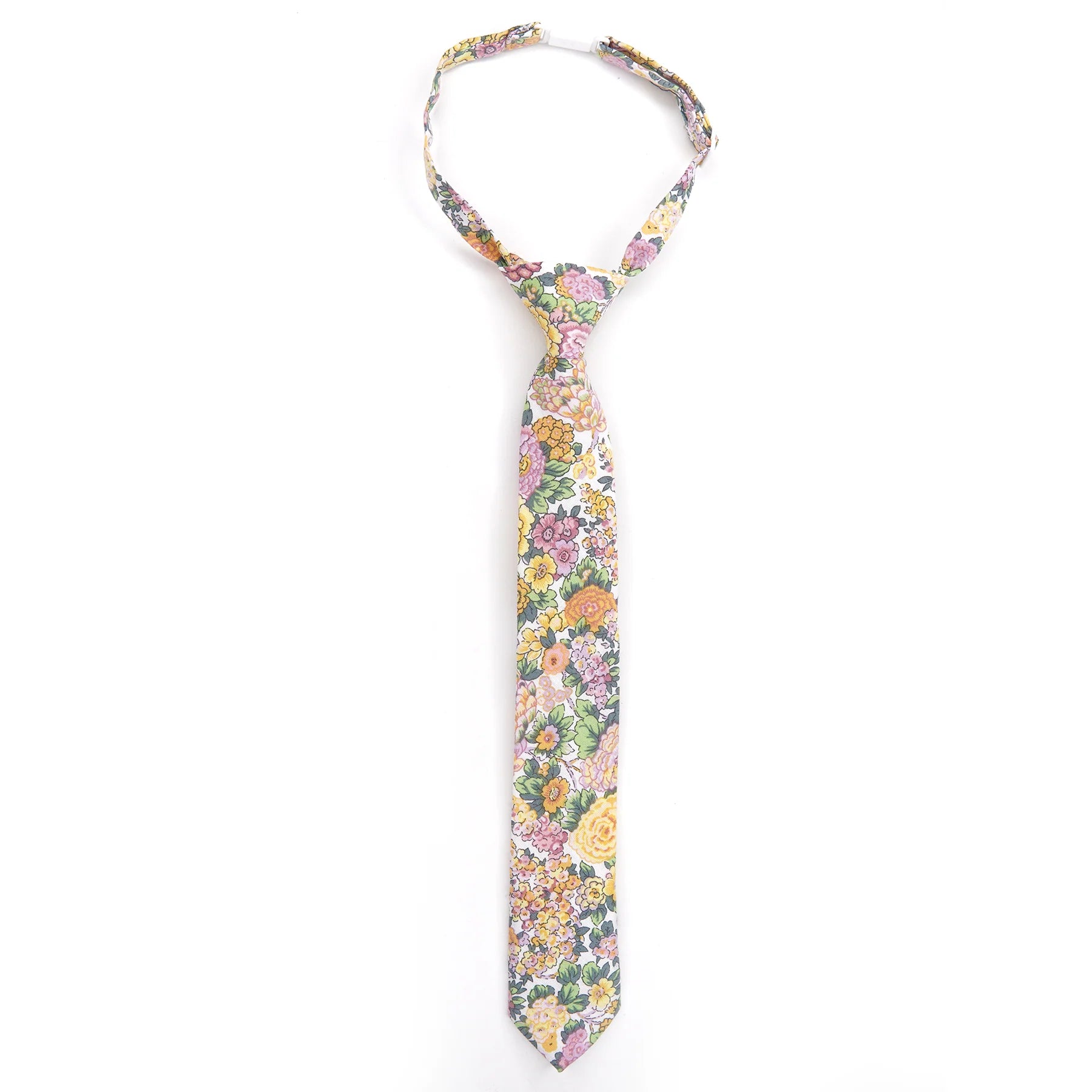 Stylish Boys' Necktie - Classic Bloom Pattern for Formal Events & School Occasions