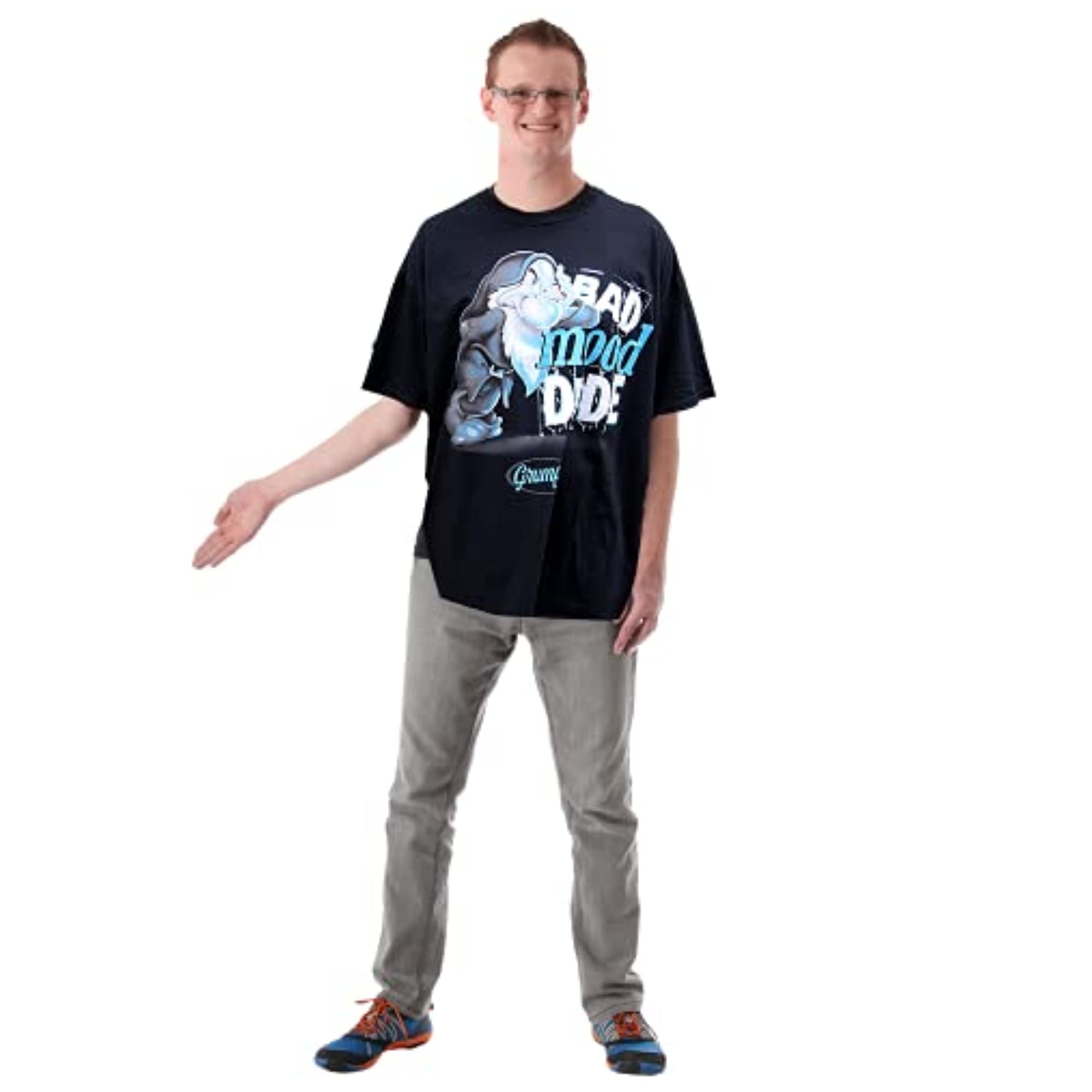 Grumpy Funny T-Shirt for Adults | Snow White & Seven Dwarfs Disney Graphic Tee | Bad Mood Dude Novelty Shirt (XXL) | Perfect for Disney Fans, Casual Wear & Gift Giving