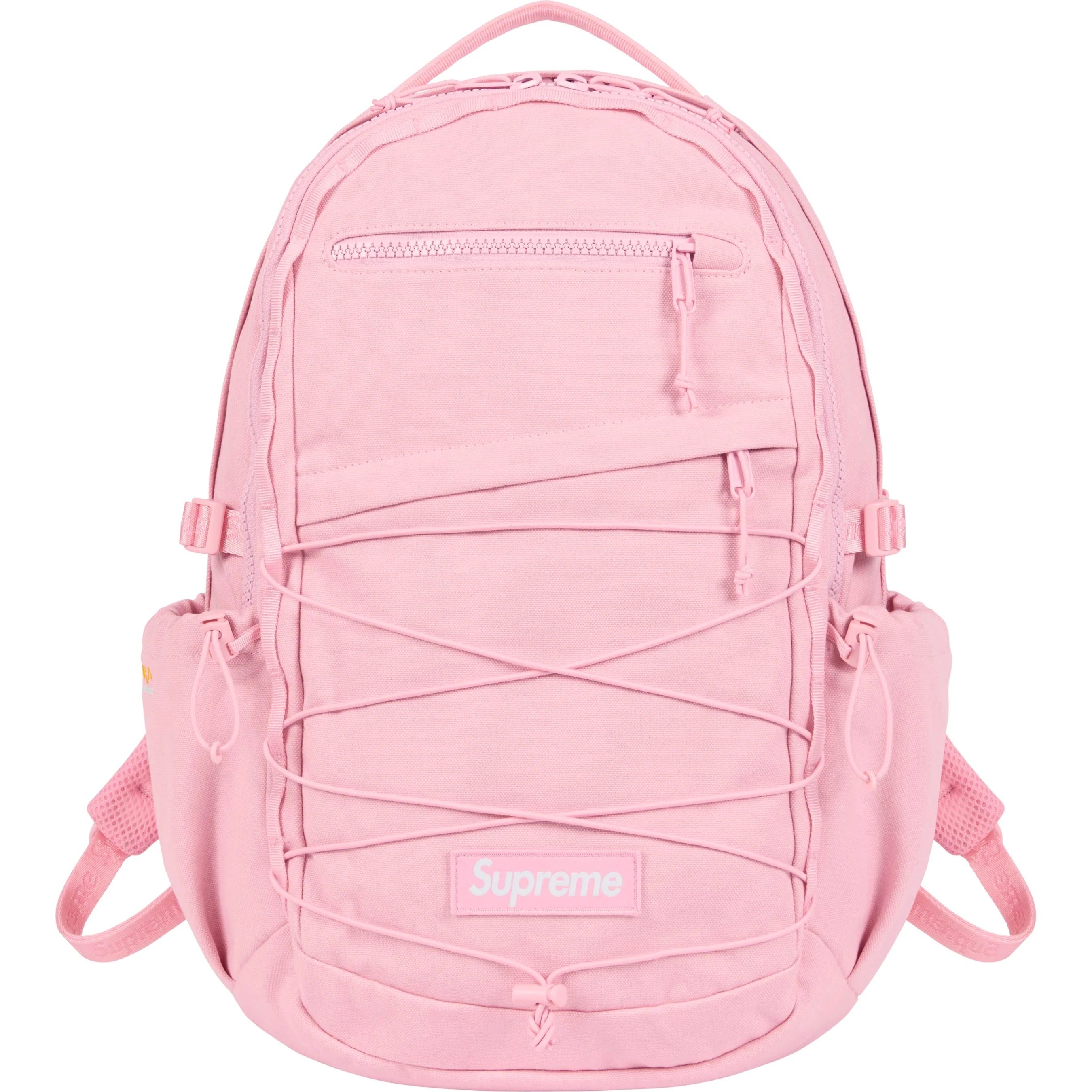 Supreme SS25 Light Pink Backpack - Stylish & Durable School, Travel & Everyday Use