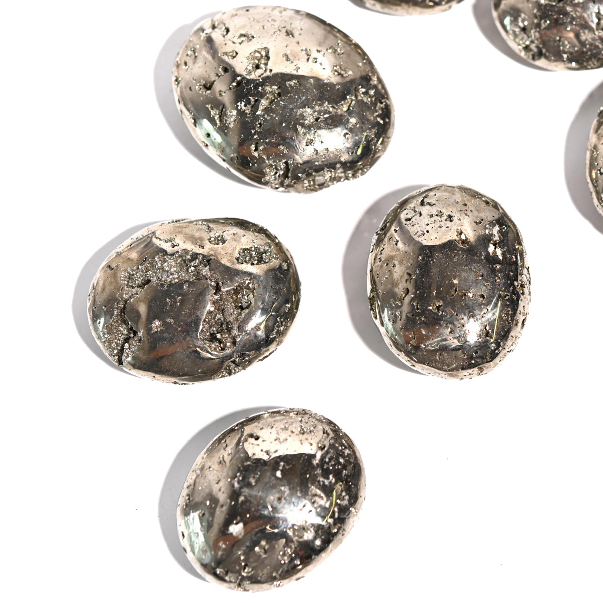 Natural Pyrite Palm Stone for Meditation & Healing - Stress Relief, Chakra Balancing & Positive Energy - Perfect for Reiki, Yoga & Spiritual Practices