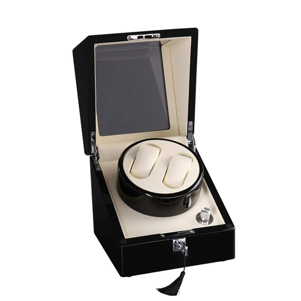 Premium Automatic Watch Winder for 2 Watches - Double Watch Winder Box with 10 Rotation Modes, Quiet Motor & Piano Paint Finish - Luxury Watch Storage Case for Men & Women - Perfect for Automatic Watch Collection, Travel & Display