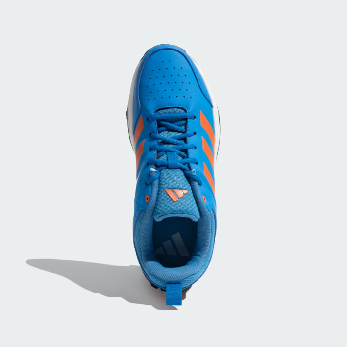 Adidas Crinu 24 Men's Cricket Shoes - Bright Blue/True Orange/Cloud White/Core Black | Lightweight & Durable for Professional Matches & Training