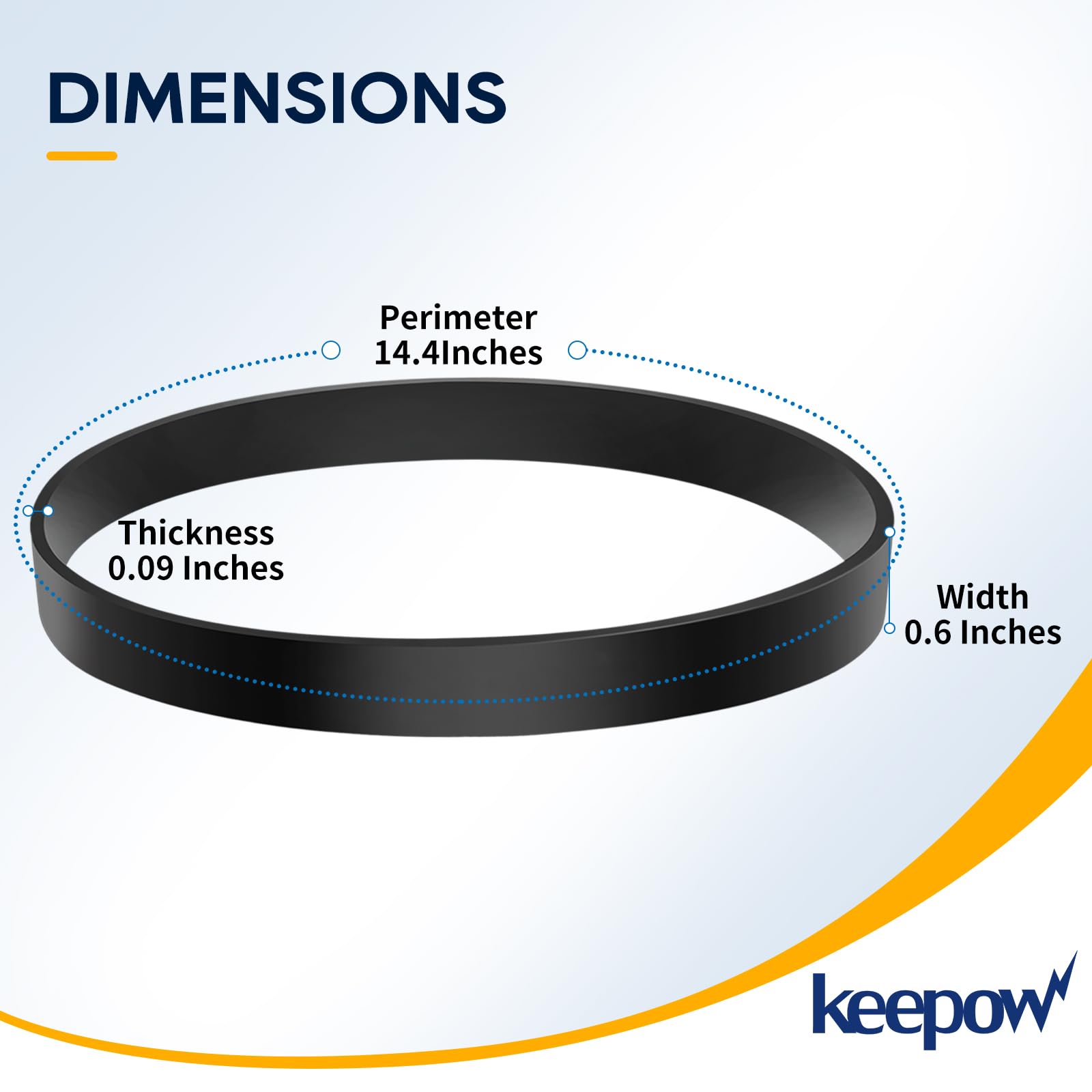 KEEPOW 2-Pack Replacement Belts for Hoover High Performance Vacuum Cleaner Elite Swivel XL Pet Upright Models UH75200, UH75210, UH75250, UH75110, UH75100, UH75150, UH75160 Series - Perfect for Pet Hair Removal and Deep Carpet Cleaning