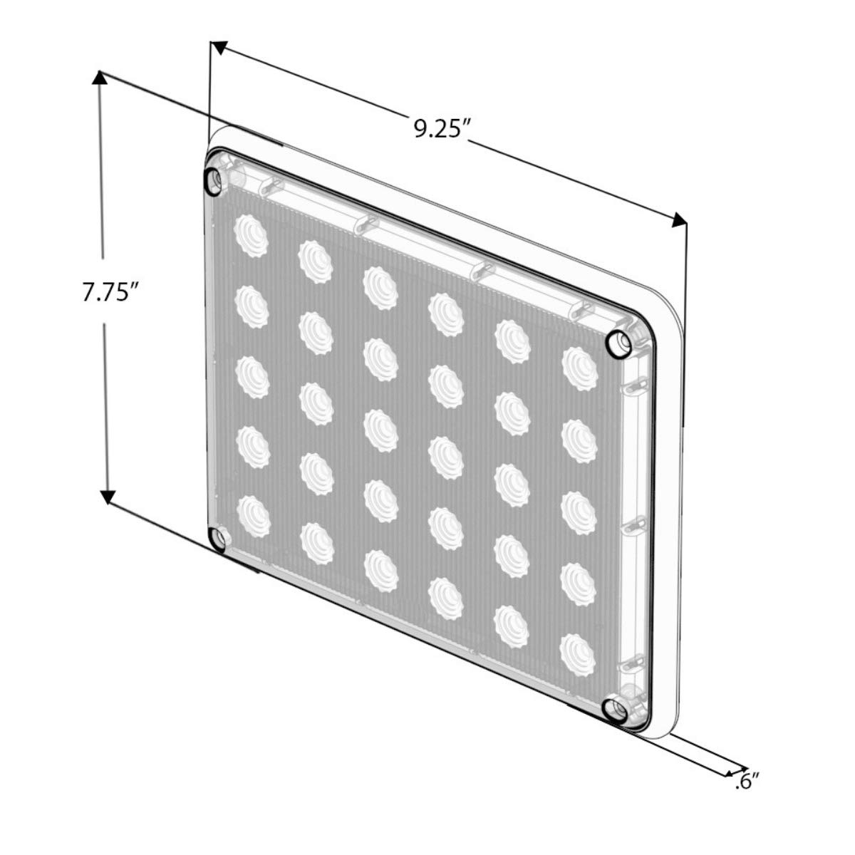 Alpha-Z 7x9 Inch Emergency LED Surface Mount Light for Ambulance & Fire Truck - Clear Lens Warning Light - Perfect for First Responders, Roadside Emergencies & Safety Vehicles
