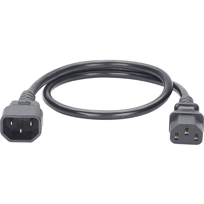 2Ft 10-Pack Non-Locking Power Cord IEC C14 to C13, Black NCNR - Perfect for Servers, Computers & Office Equipment