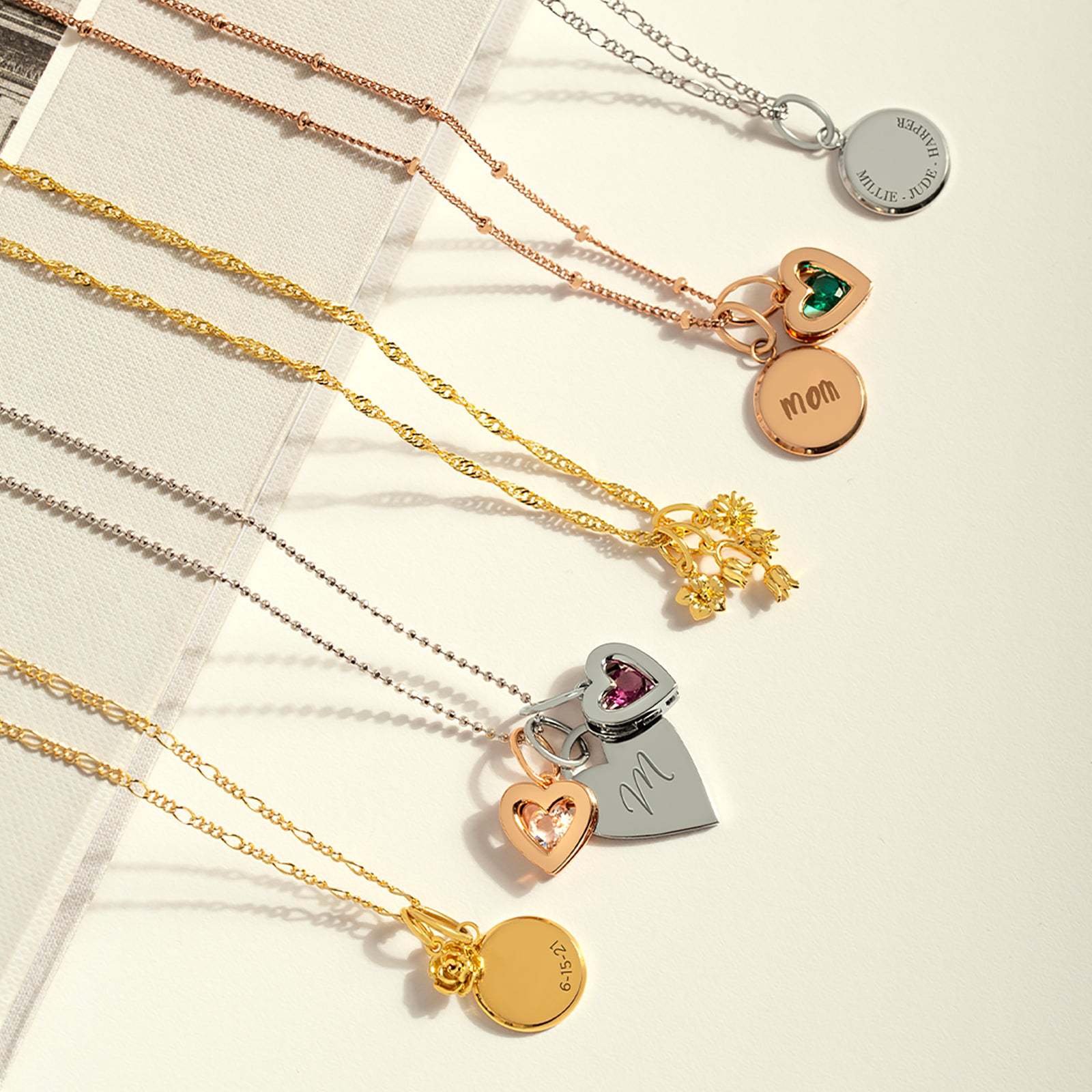 18k Gold Birth Flower Charm & Pendant Necklace - Personalized Floral Jewelry Gift for Women - Perfect for Birthdays, Anniversaries & Special Occasions