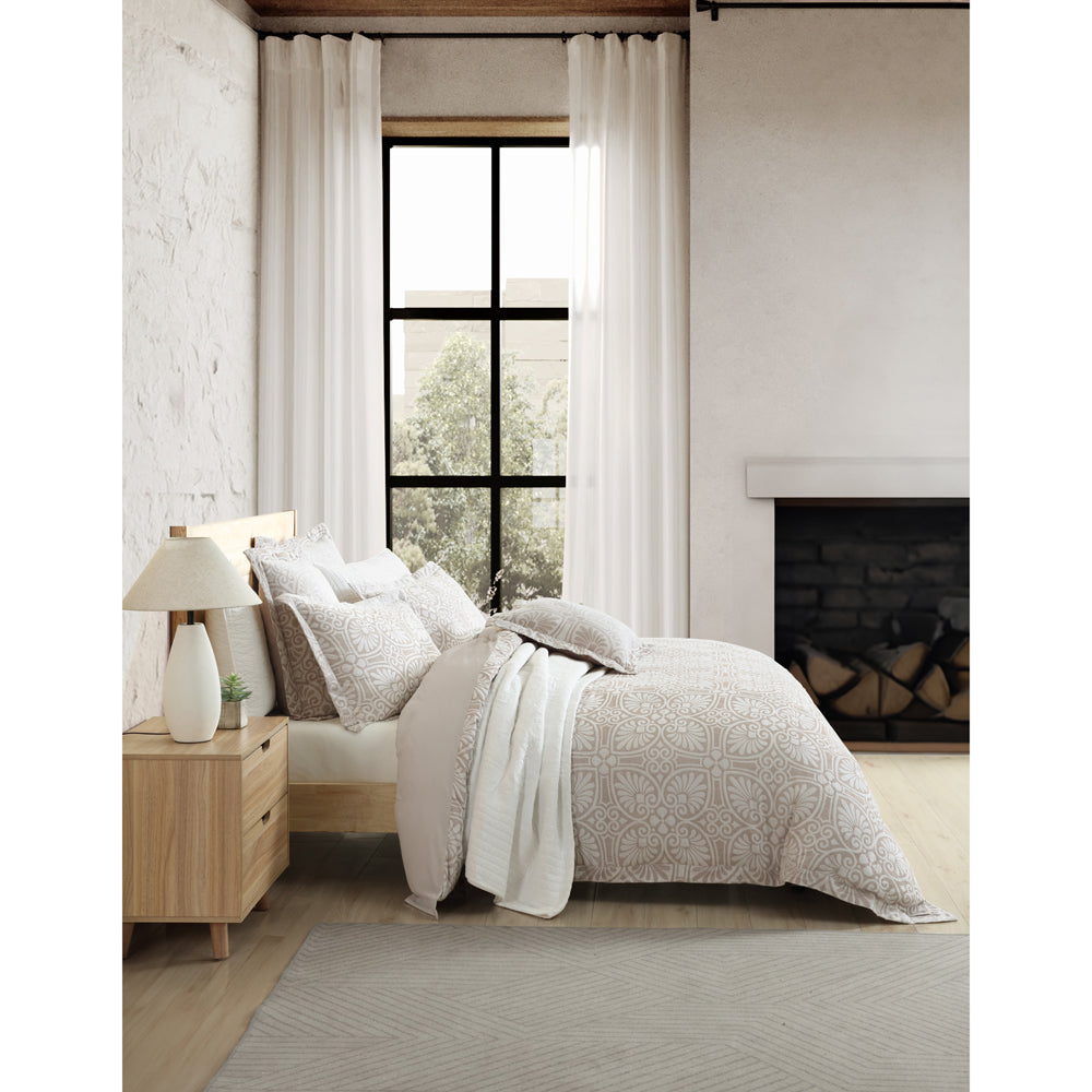 Premium Dakota Stone Quilt Cover Set - Queen Size Bedding with Soft Microfiber, 3-Piece Set for Cozy Comfort | Perfect for Master Bedroom, Guest Room & Hotel Decor