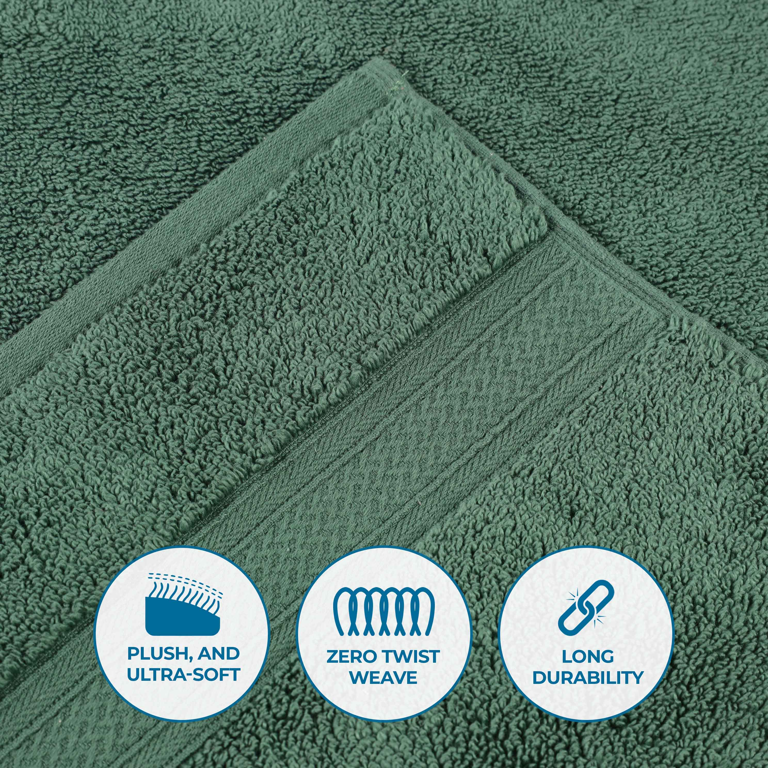 Premium Zero Twist Cotton Jacquard Chevron Face Towels - Set of 12 | Ultra Soft Bath & Hand Towels for Spa, Guest Bathroom & Luxury Home Decor