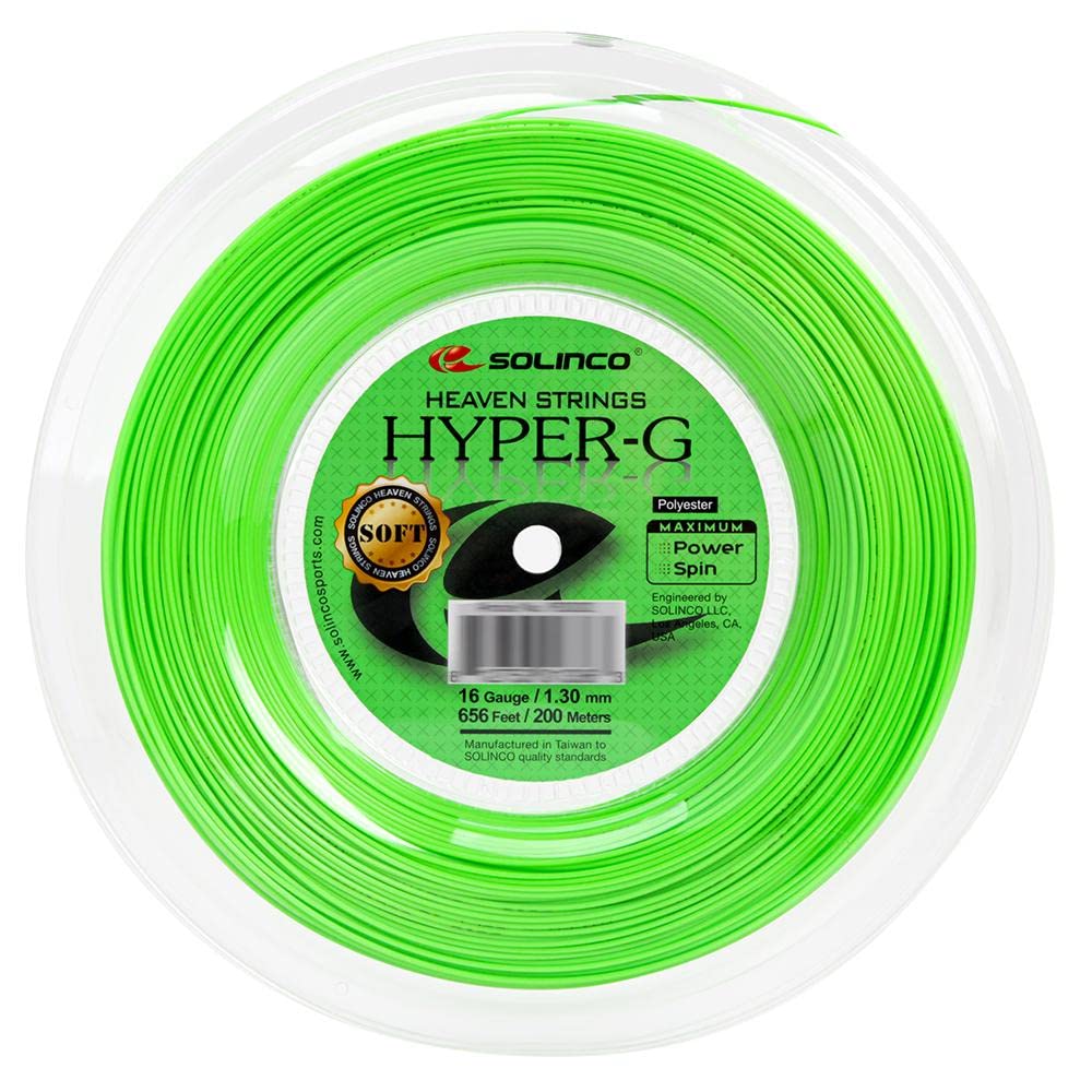 Solinco Hyper-G Soft Tennis String Reel - Premium Polyester Tennis String for Control & Spin | Great for Competitive Play & Practice Sessions
