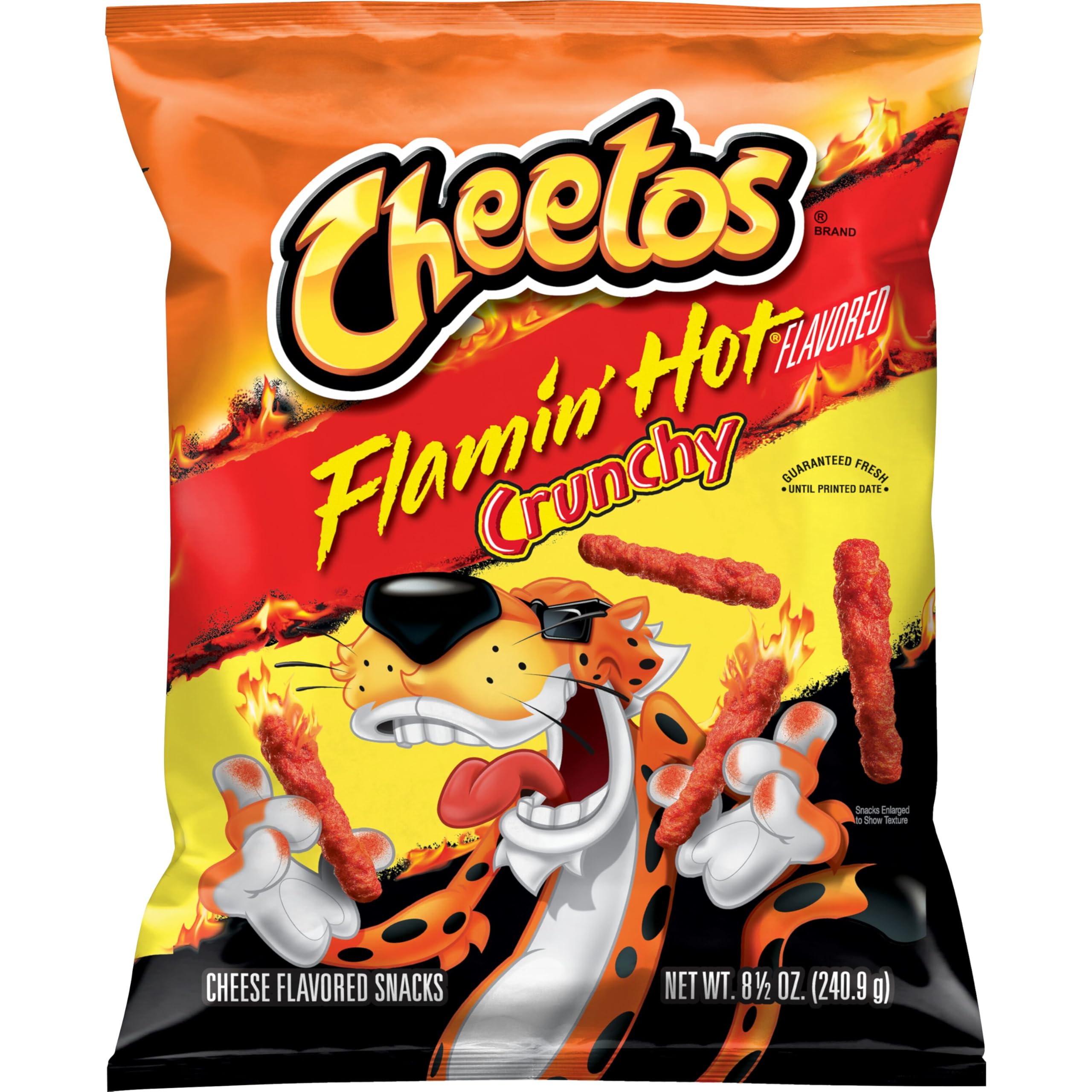 Flamin' Hot Cheetos Crunchy Cheese Snacks - Gluten Free, 8.5oz Bag - Perfect for Parties, Road Trips & Movie Nights