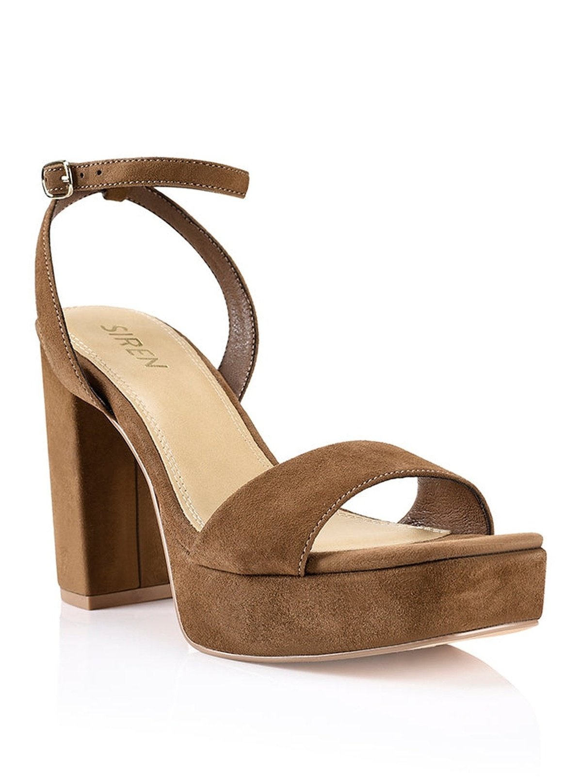 Orion Platform Heels for Women - Coffee Suede High Heels, Comfortable & Stylish Shoes for Party, Wedding, and Night Out