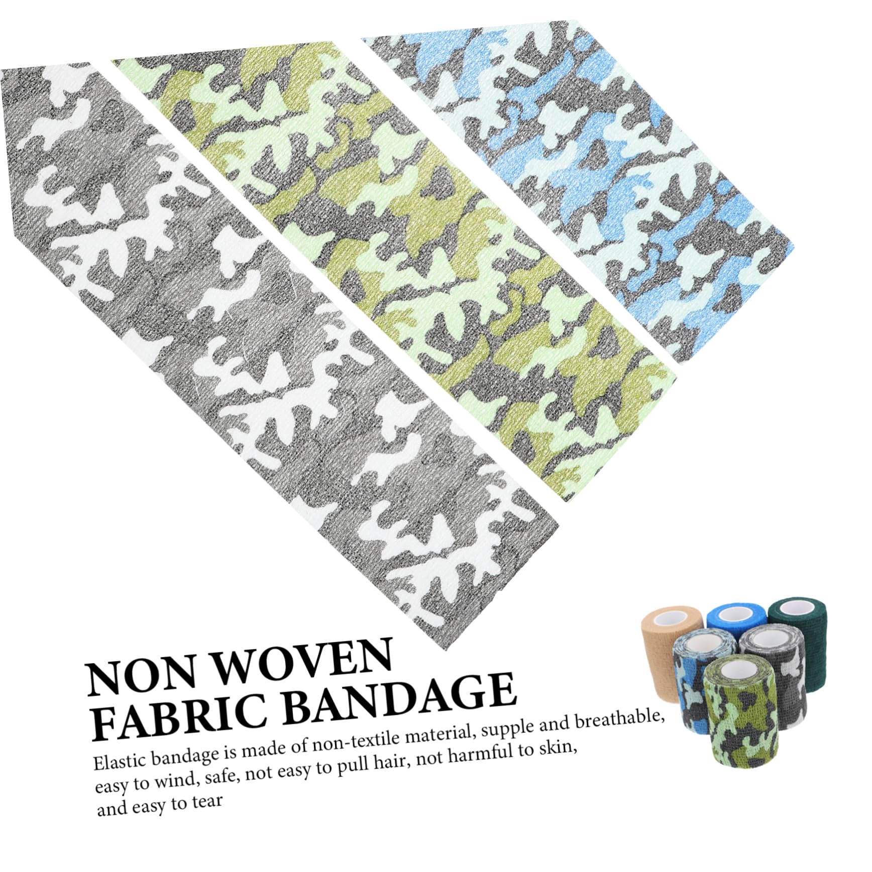 Mipcase 12pcs Elastic Self-Adhesive Finger Tape - Breathable Non-Woven Fabric Sports Wrap for Finger Protection & Support - Ideal for Basketball, Volleyball, Rock Climbing & Outdoor Activities