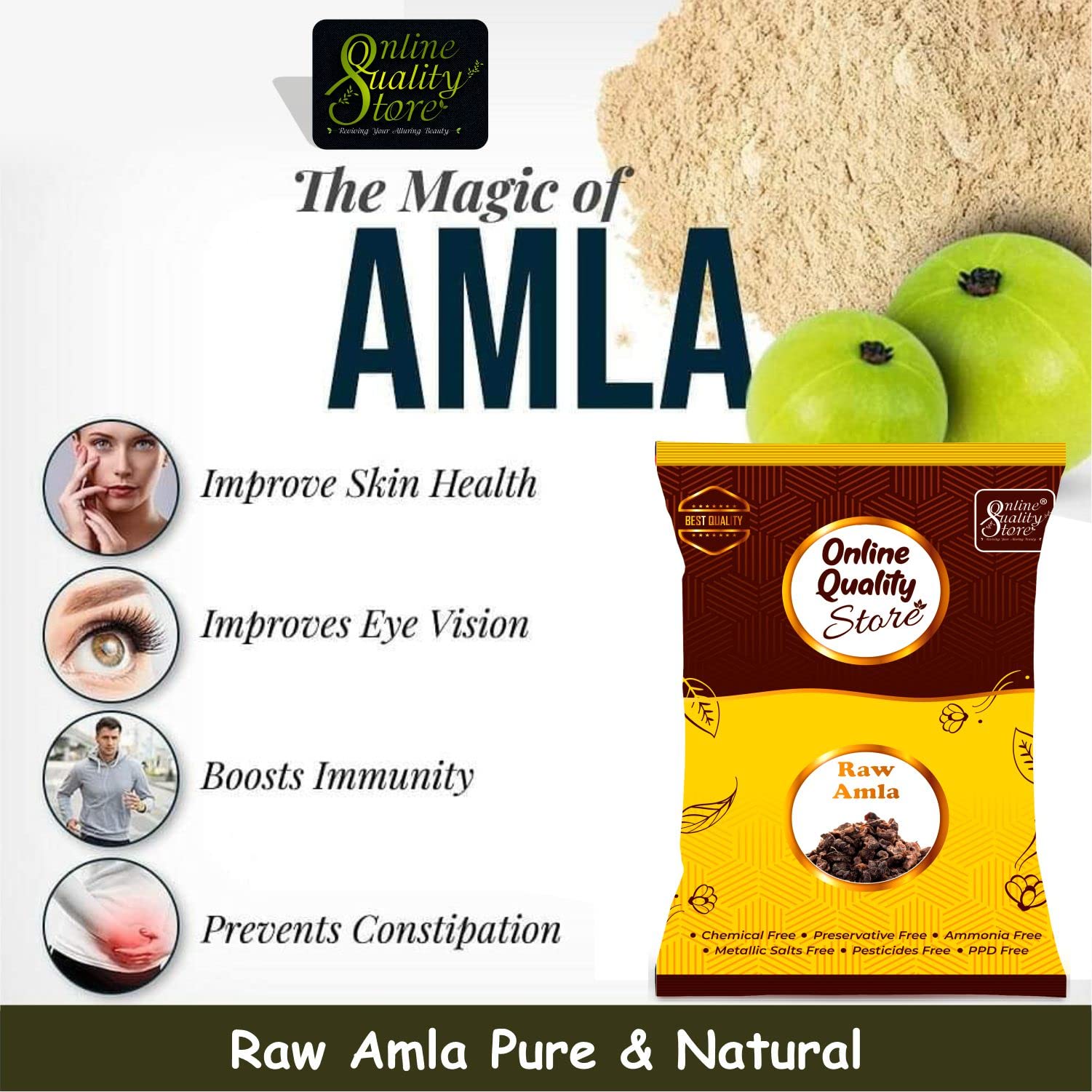 Organic Dried Amla (Indian Gooseberry) for Hair Growth & Skin Care - 250g | Raw Amla Powder for Natural Hair Treatment | Emblica Officinalis | Perfect for DIY Hair Masks, Scalp Treatments & Holistic Beauty Routines