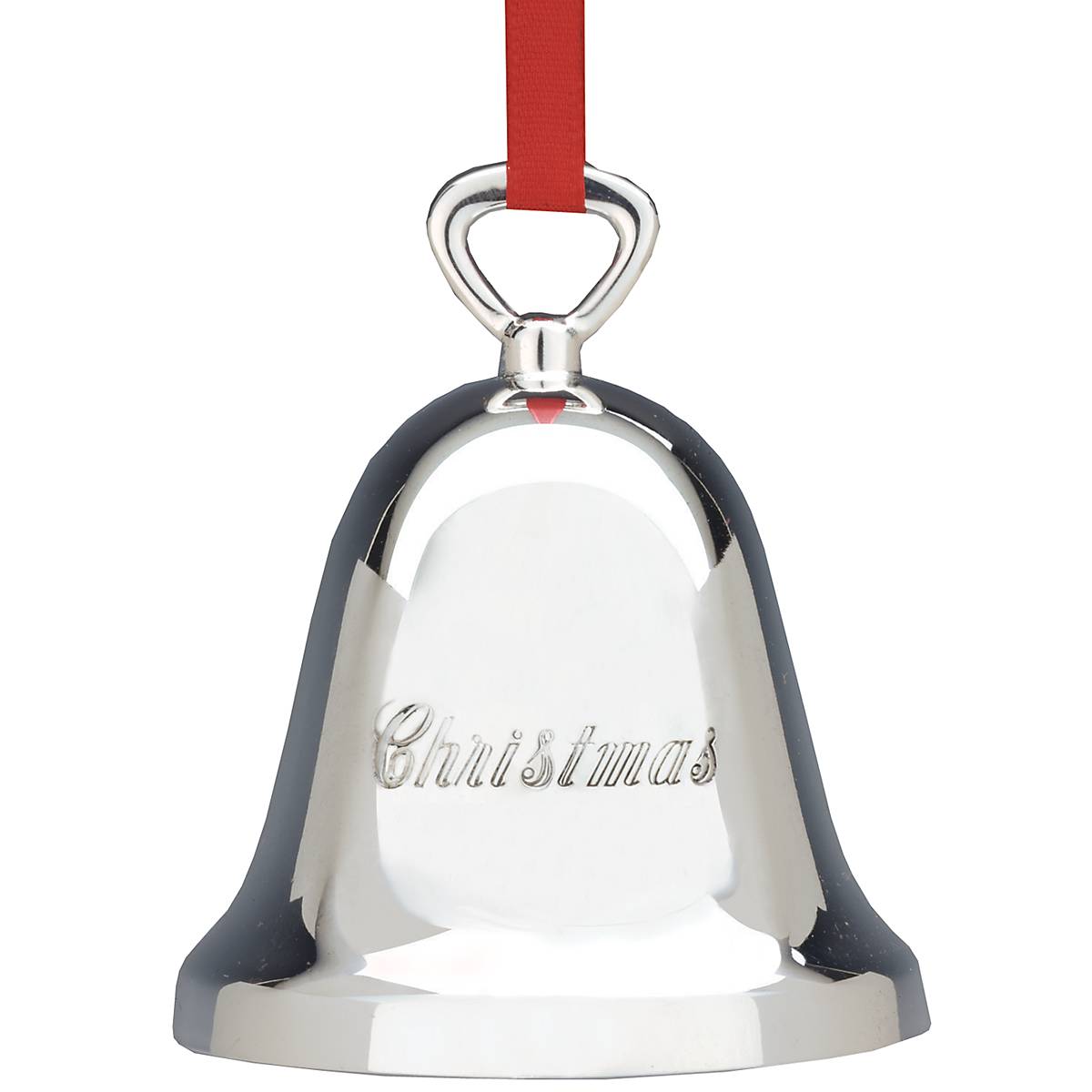 Vintage Silverplate Bell Ornament - Christmas Tree Decoration, Holiday Home Decor & Gift Idea for Xmas, Wedding, Party