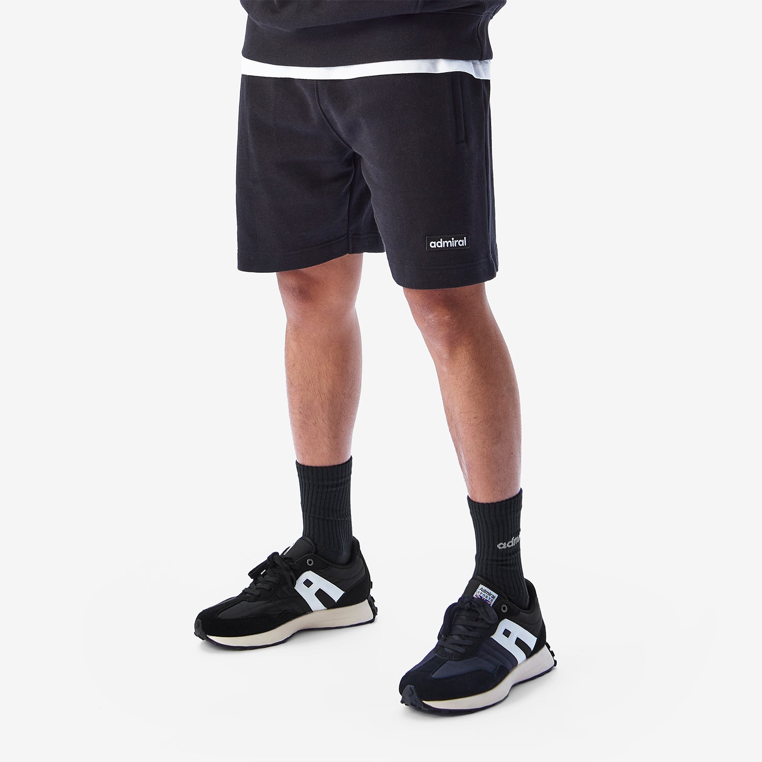 Ashton Embroidered Sweat Shorts for Men - Soft Cotton Lounge Shorts with Stylish Embroidery | Perfect for Gym, Running, and Casual Wear (Black)
