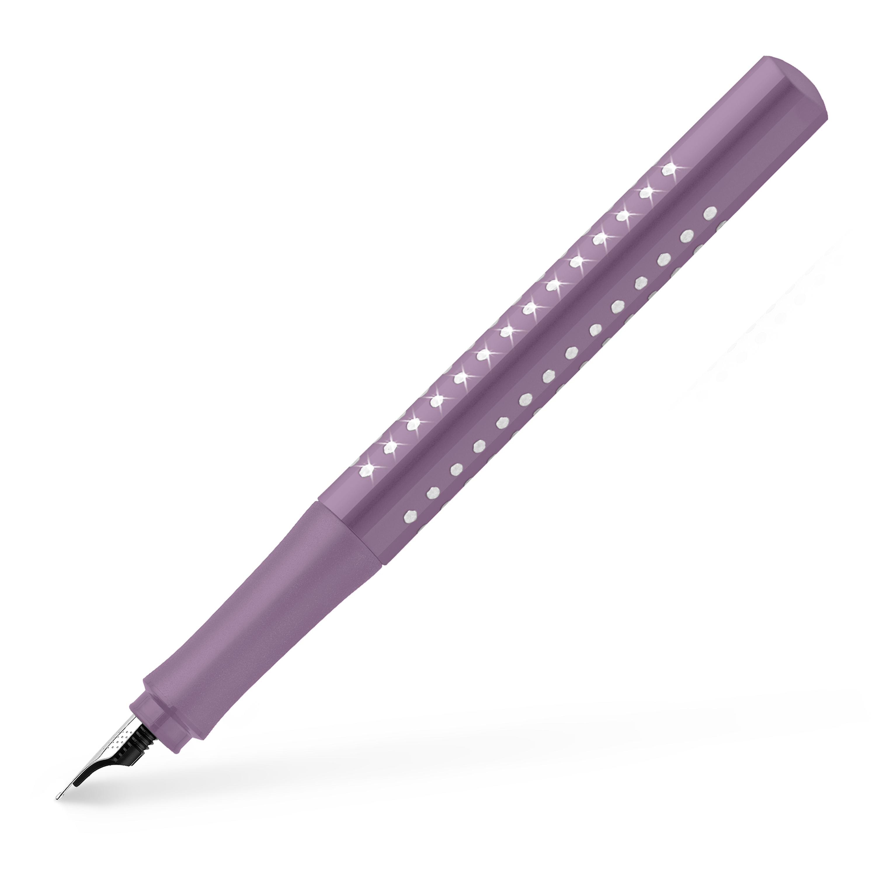 Grip 2010 Sparkle Fountain Pen - Violet Ink Luxury Writing Pen for Calligraphy, Journaling & Office Use - Smooth Writing Experience for Students & Professionals