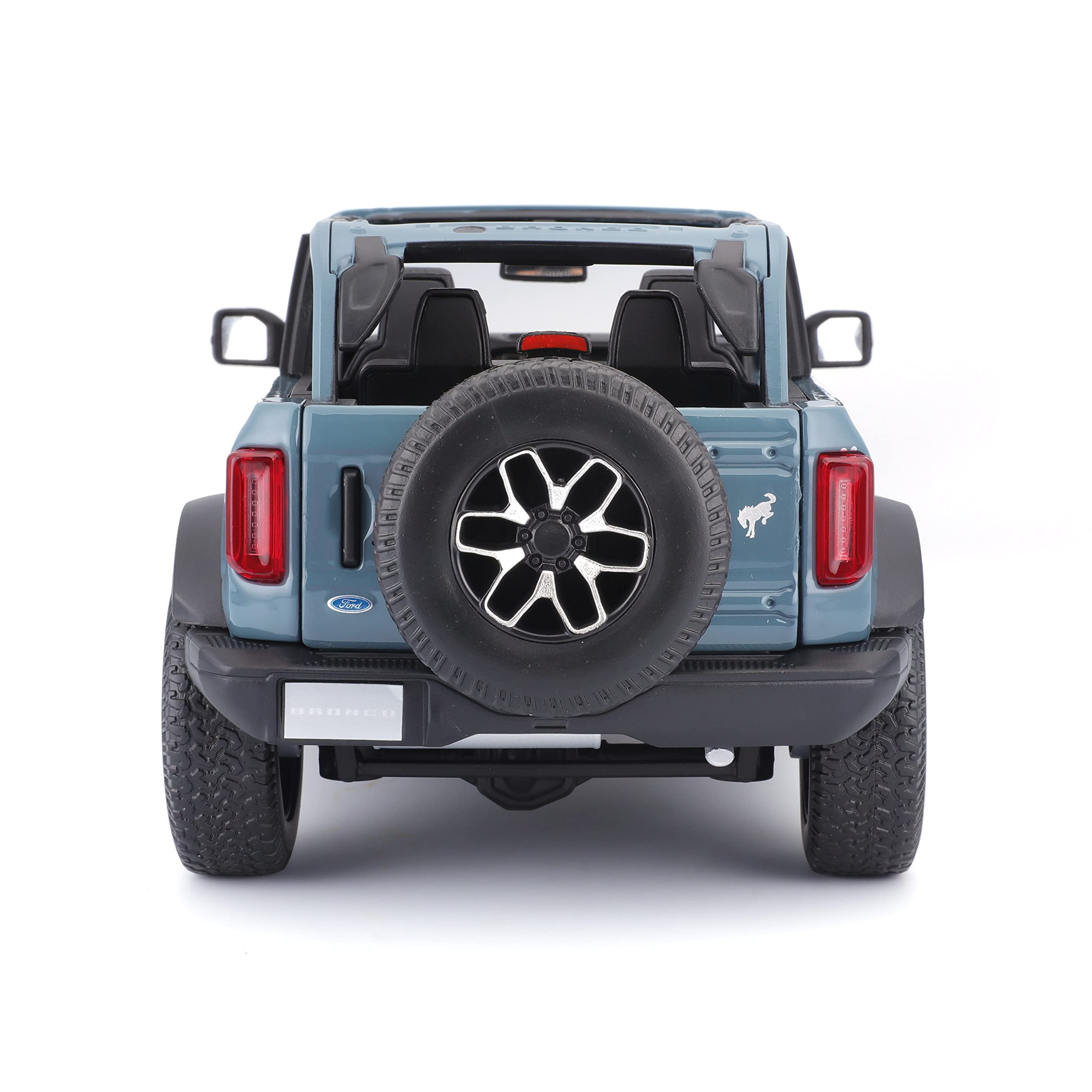 Bburago 1/18 Scale Ford Bronco Truck Model Car - Blue Special Edition with Opening Doors & Hood | Diecast Collectible for Display, Gift, or Car Enthusiasts | Perfect for Home Office Decoration & Model Car Collections