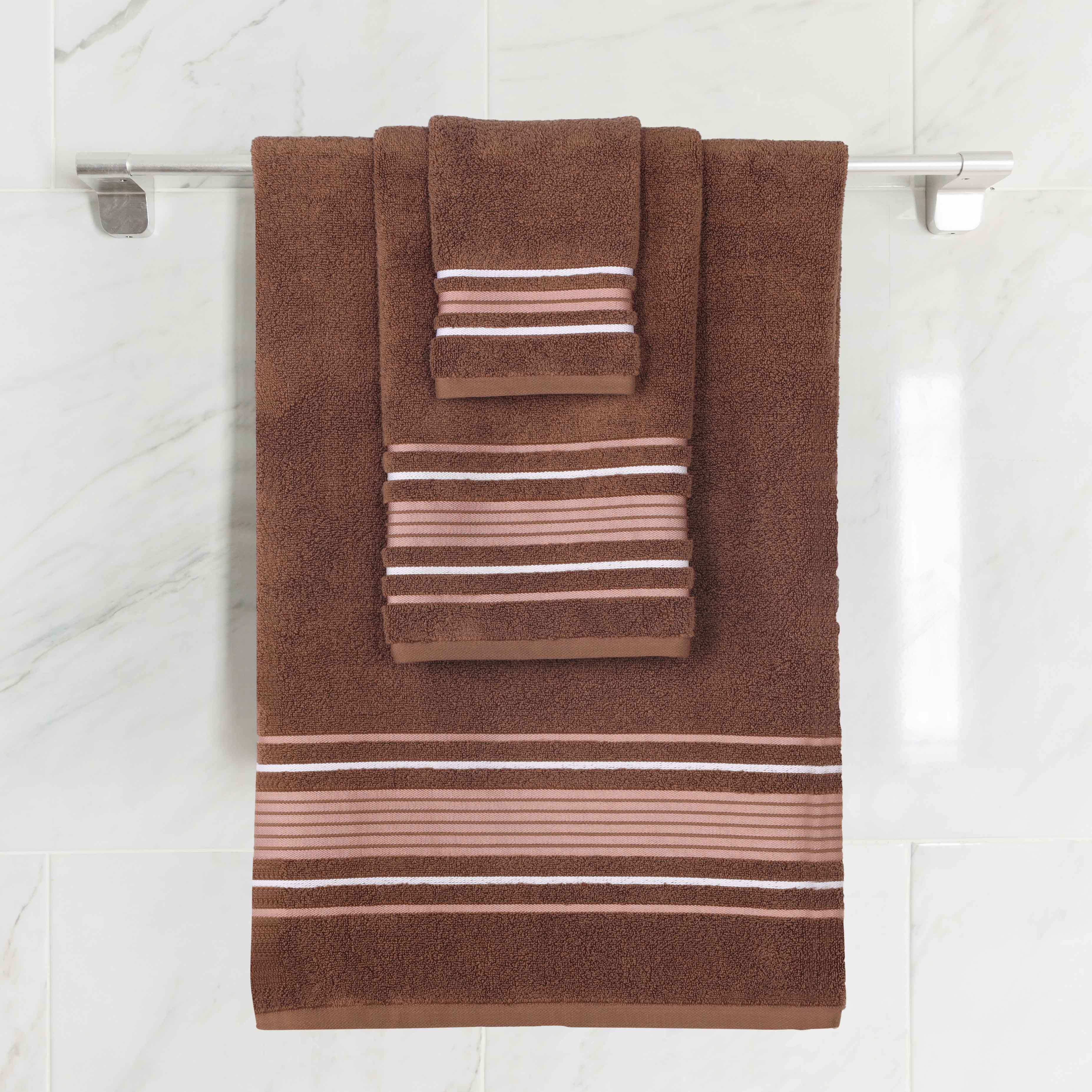 Premium Sadie Zero Twist Cotton 3-Piece Towel Set with Elegant Floral Motif - Ultra Soft & Absorbent Bath Towels for Spa, Guest Bathroom & Luxury Home Decor