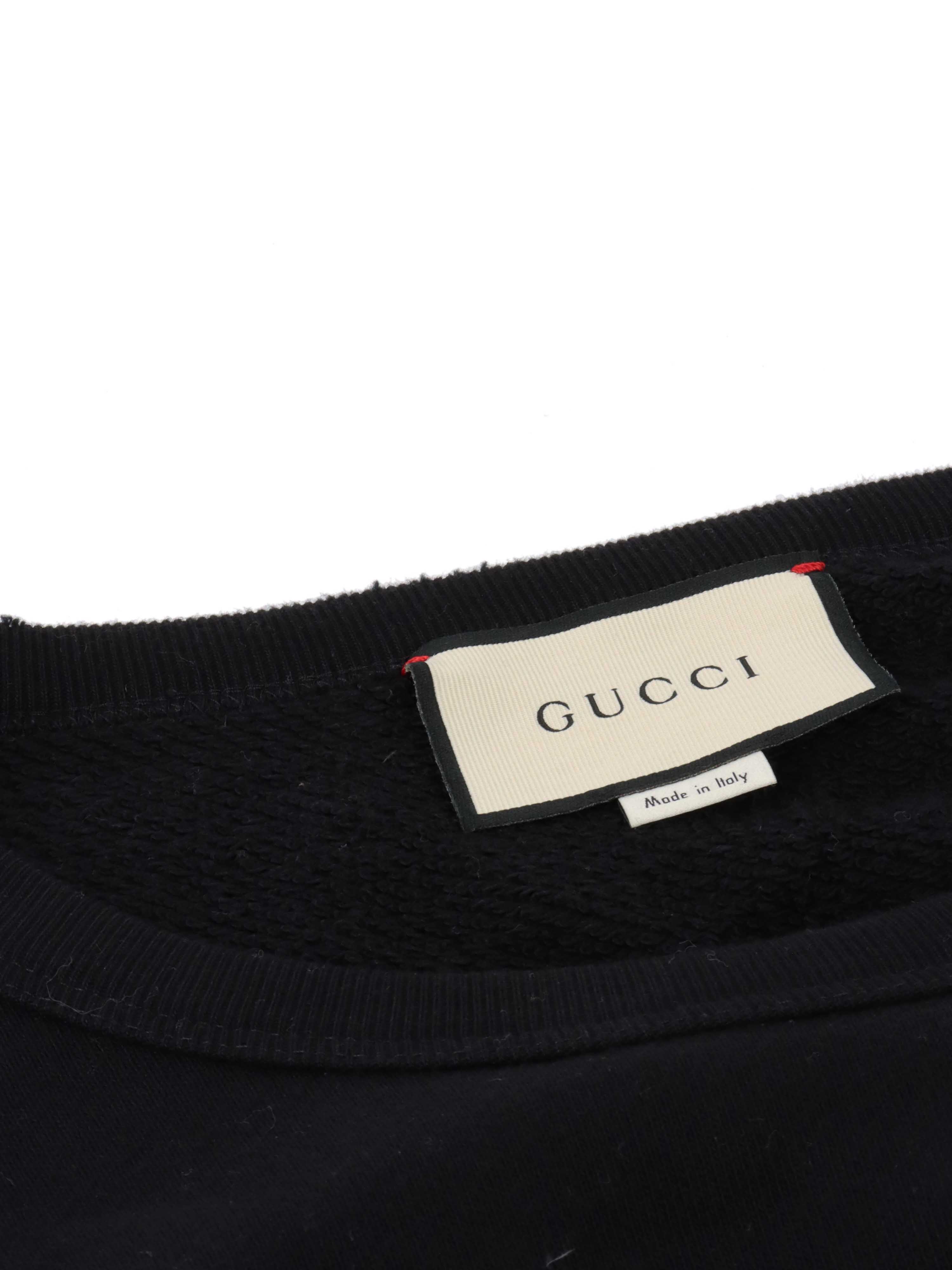 Gucci Men's Black Logo Sweater - Premium Cotton Knit Pullover for Casual Wear & Luxury Fashion | Perfect for Office, Date Night & Winter Outfits