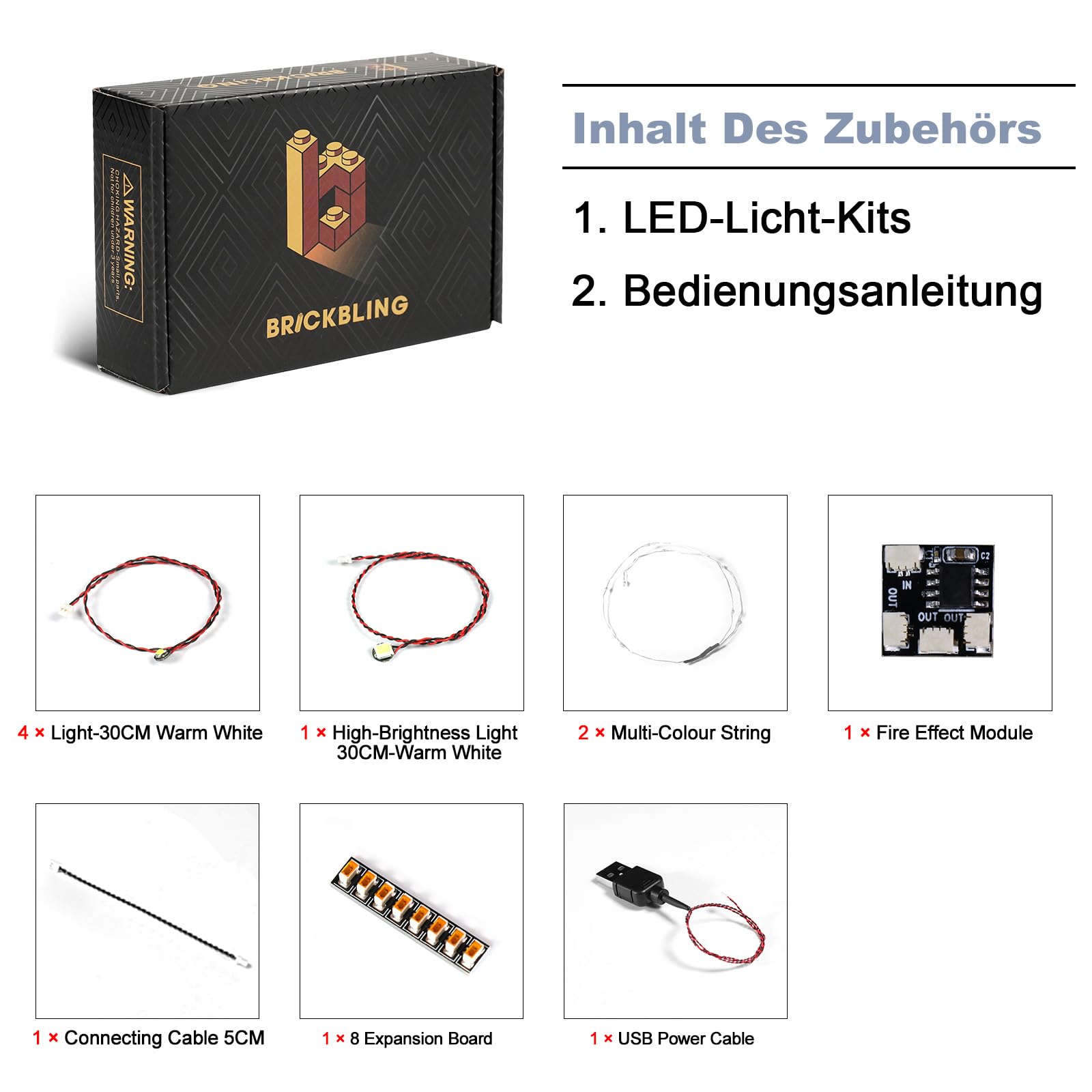 BrickBling LED Light Kit for Lego Christmas Table Decoration (Compatible with 40743) - Decorative Lighting Set for Holiday Toys | Perfect for Christmas Tree, Home Decor, and Festive Gift Giving