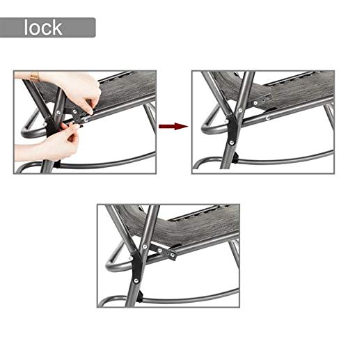 Best Folding Rocking Chairs for Outdoor Relaxation - Portable Leisure Chair for Backyard, Beach, Camping & Sporting Events | Perfect Patio, Poolside & Vacation Seating