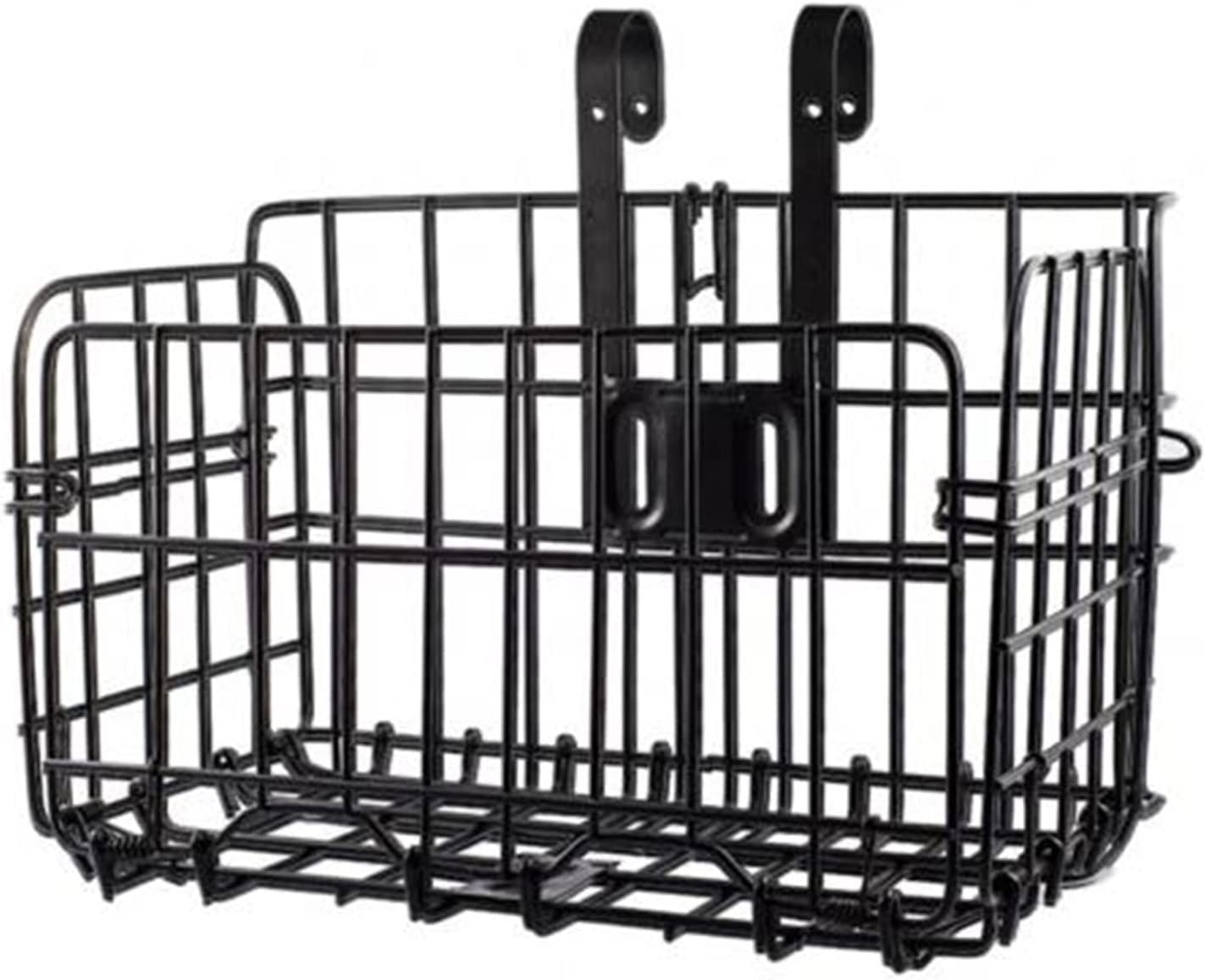 Amdieu Foldable Metal Bike Front Basket - Heavy Duty Iron Handlebar Cycling Container for Mountain & Commuter Bikes | Perfect for Groceries, Picnics & Daily Errands