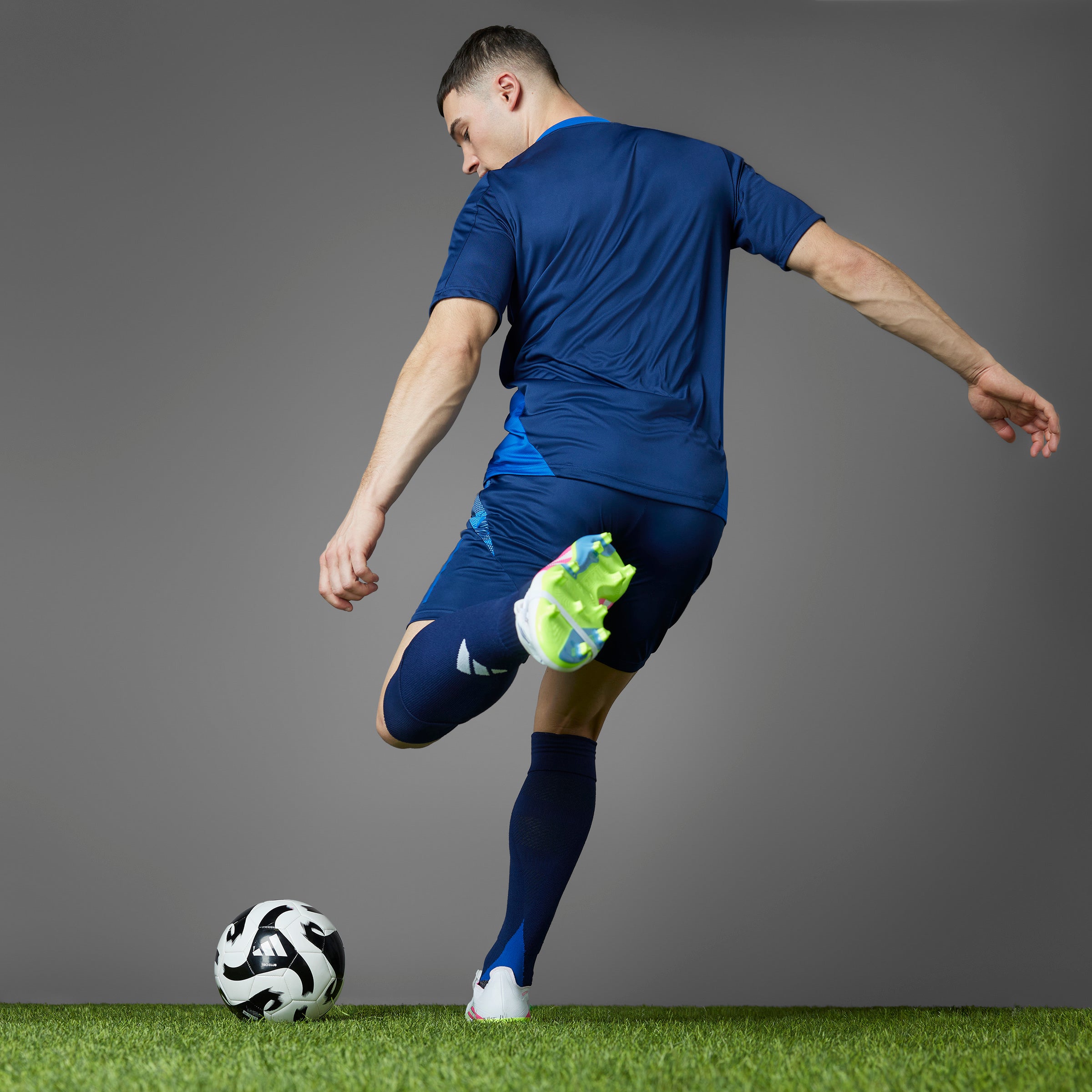 Adidas Predator League FG Soccer Cleats - Fold Over Tongue Football Shoes for Men (White/Pink/Lemon) | Firm Ground Cleats for Soccer Matches & Training