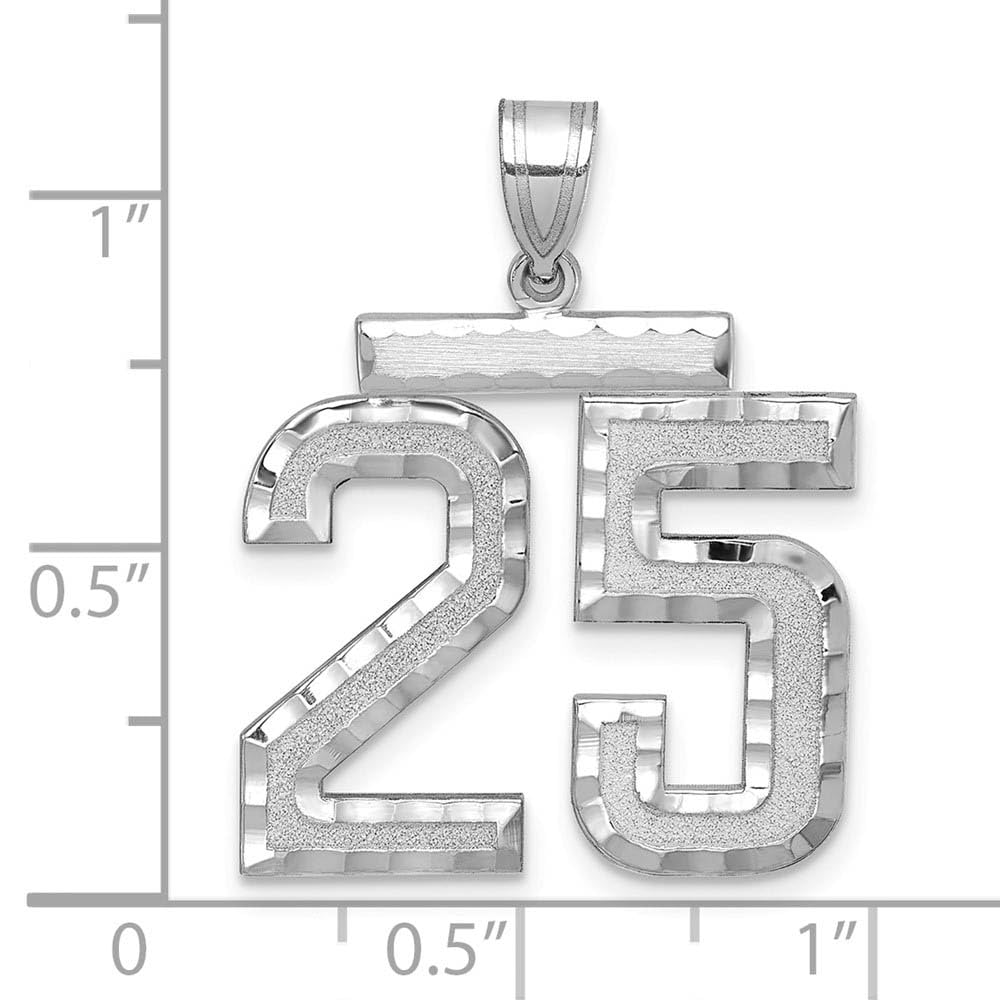 14k White Gold Black Bow Pendant - Varsity Collection for Sports Fans