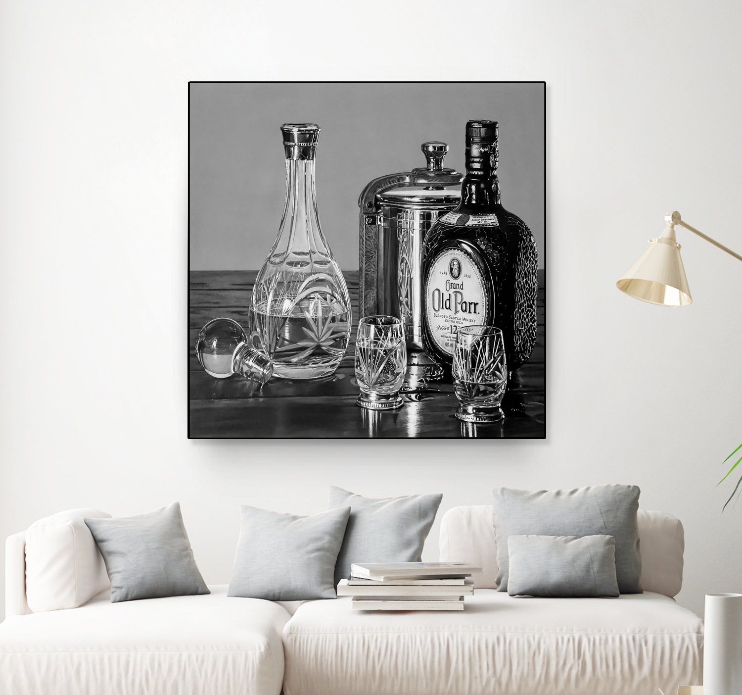 After Hours II Black & White Wall Art - Modern Abstract Canvas Painting for Home & Office Decor - Perfect for Living Room, Bedroom, or Workspace