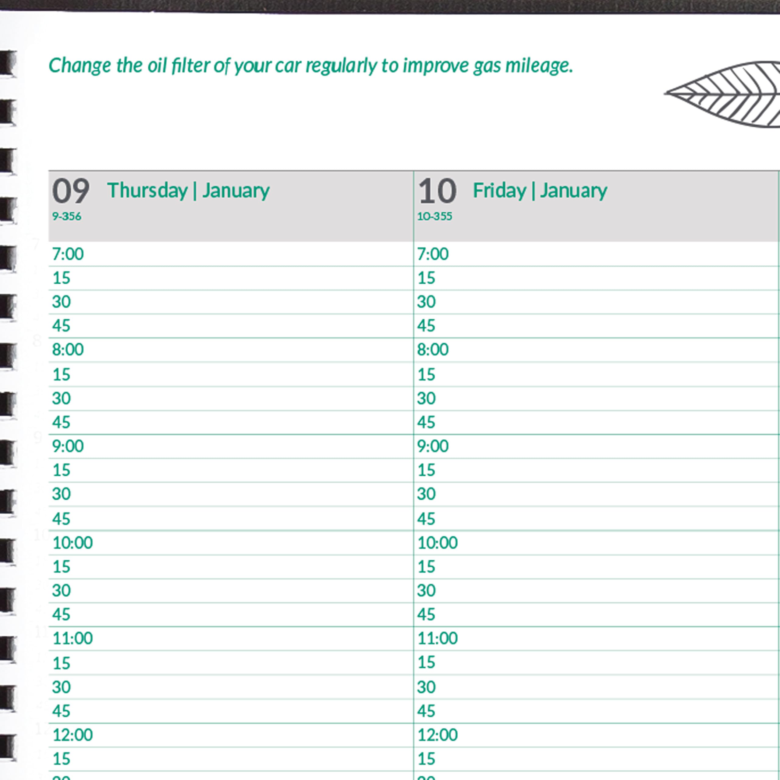 Brownline® 2025 EcoLogix® Weekly Planner - 12 Month Appointment Book (January-December) with Twin-Wire Binding, 11