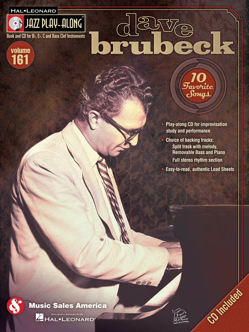 Dave Brubeck Jazz Play-Along Volume 161 - Sheet Music for Saxophone, Trumpet & Piano - Perfect for Jazz Practice, Performances & Music Lessons