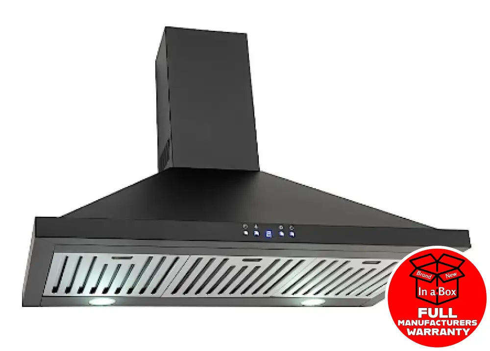 Euro EBB900BK3R 90cm Stainless Steel Outdoor Canopy Range Hood - Black | Commercial Grade Kitchen Exhaust Fan for BBQ, Patio & Outdoor Cooking Areas