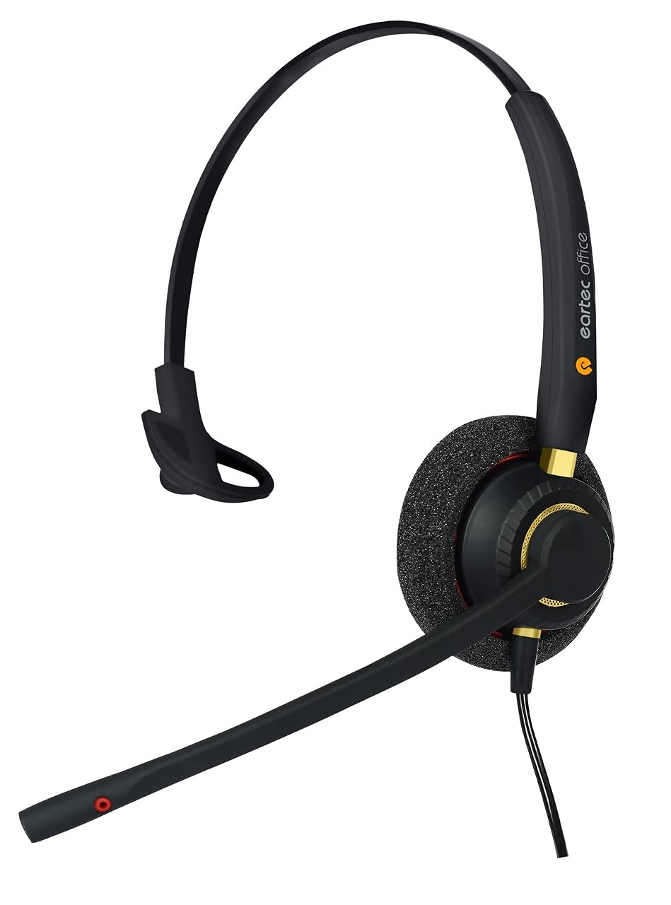 Alcatel-Lucent IP Touch Headset Compatible with IP 8001G, 8002, 8010, 8018, 8030 & 8040 VoIP Phones - Includes Free RJ9 Cable (QD002) - Perfect for Office Communication & Call Centers