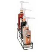 Dispense-Rite 3-Bottle Black Wire Wine Rack Holder - Perfect for Kitchen Countertop, Bar, or Pantry Organization