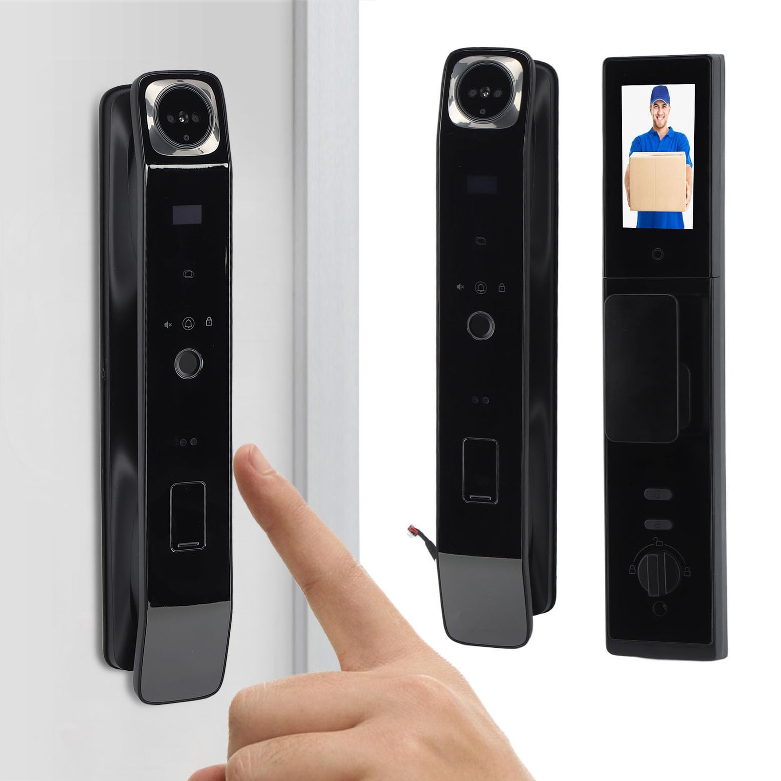 Smart Fingerprint Door Lock - Keyless Entry with Digital Passcode, Face Recognition & Built-in 1080P HD Camera - Secure Biometric Home Security for Front Door, Apartment & Office Access