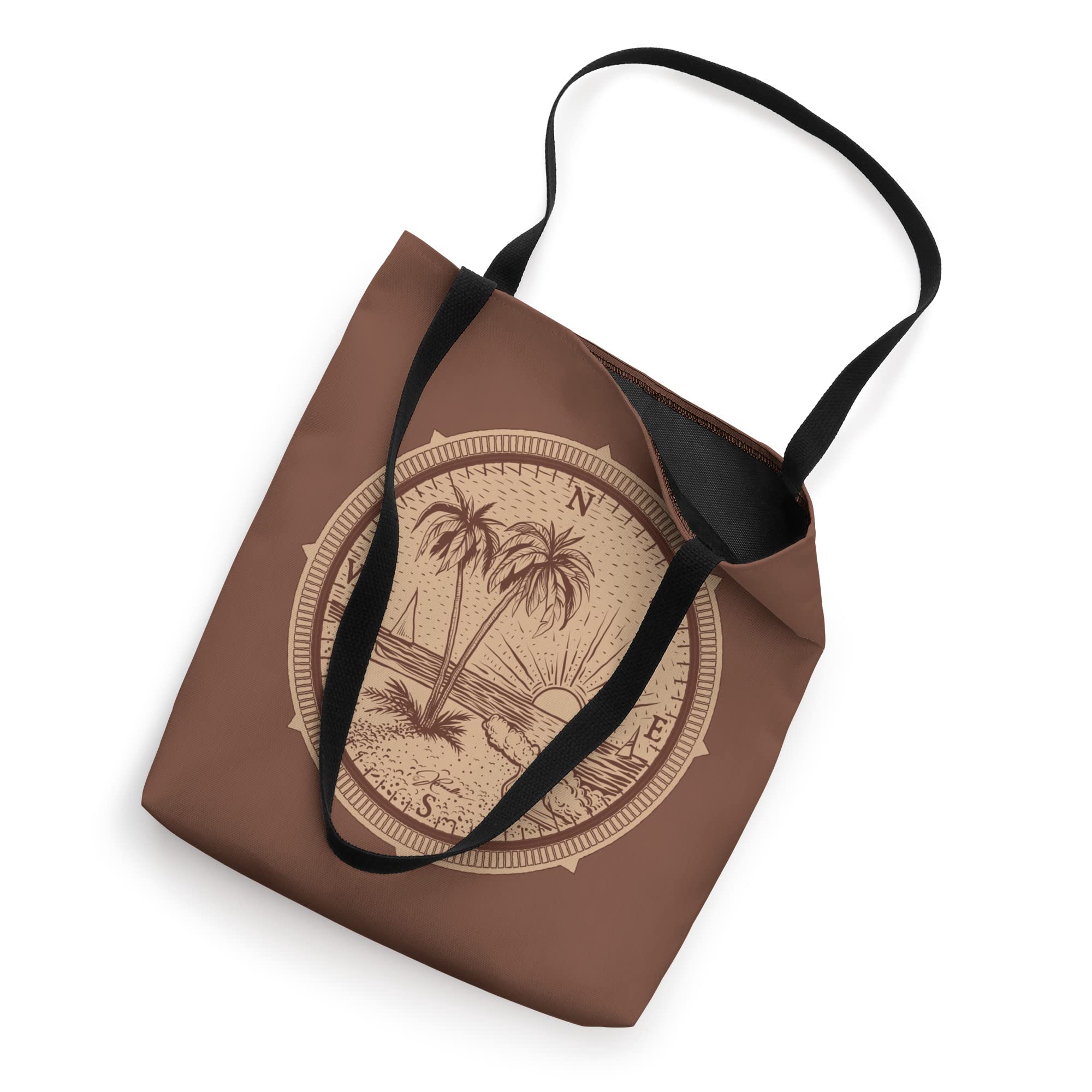 JCombs: Stylish Compass Rose Beach Tote Bag - Perfect for Summer Travel, Beach Outings & Shopping | Water-Resistant & Spacious Carryall