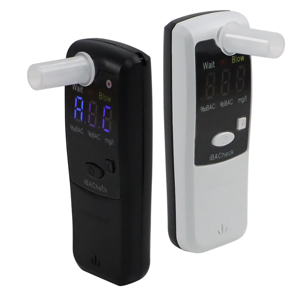 Professional Breathalyzer with 10 Memory Storage & LED Display - Night Use Visibility, 350 Tests with Alkaline Batteries | Perfect for Personal Alcohol Monitoring, Workplace Safety, and Responsible Driving Checks