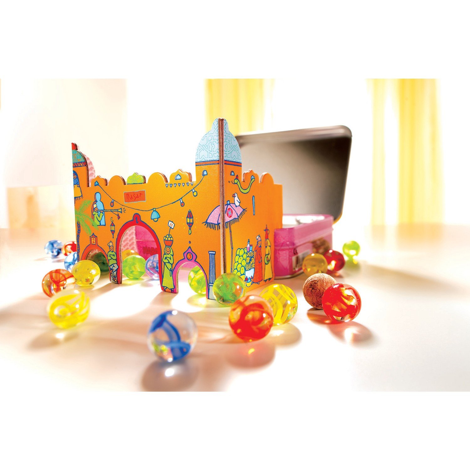 Haba Marbles Tin Game - Classic Wooden Marble Run Toy for Kids Ages 4+ | Fun STEM Learning & Family Game Night Activity | Perfect for Birthday Gifts & Indoor Play