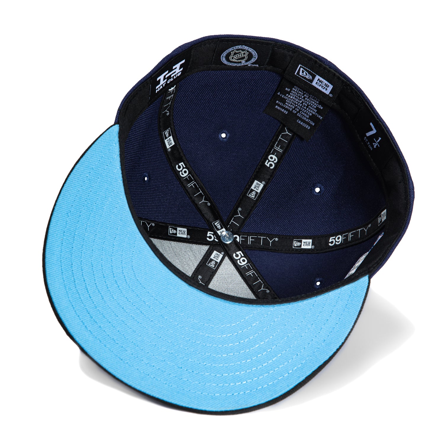 New Era 59Fifty New York Islanders 25th Anniversary Patch Snapback Hat - Light Navy & Black - Official NHL Licensed Baseball Cap for Men & Women - Perfect for Hockey Games, Fan Gear & Streetwear Fashion