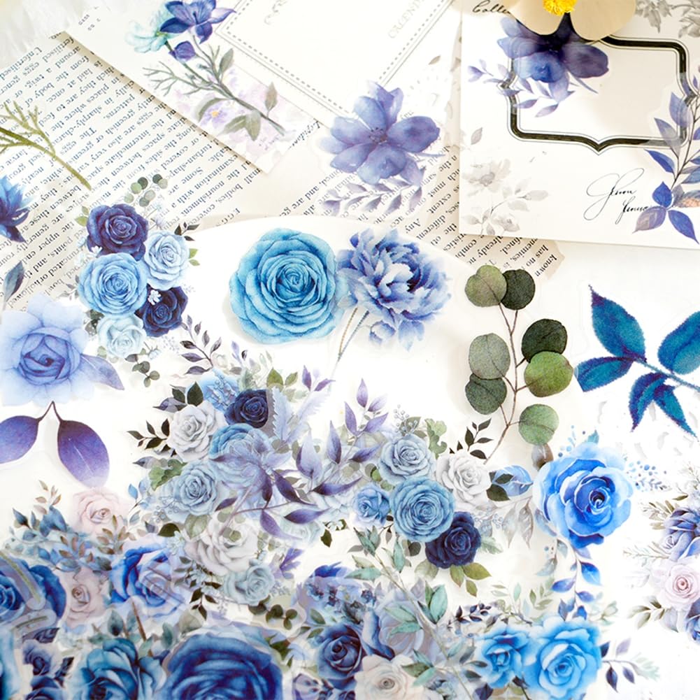 Autumn Flower Stickers 100pcs - Scrapbooking, DIY Crafts for Journals & Planners