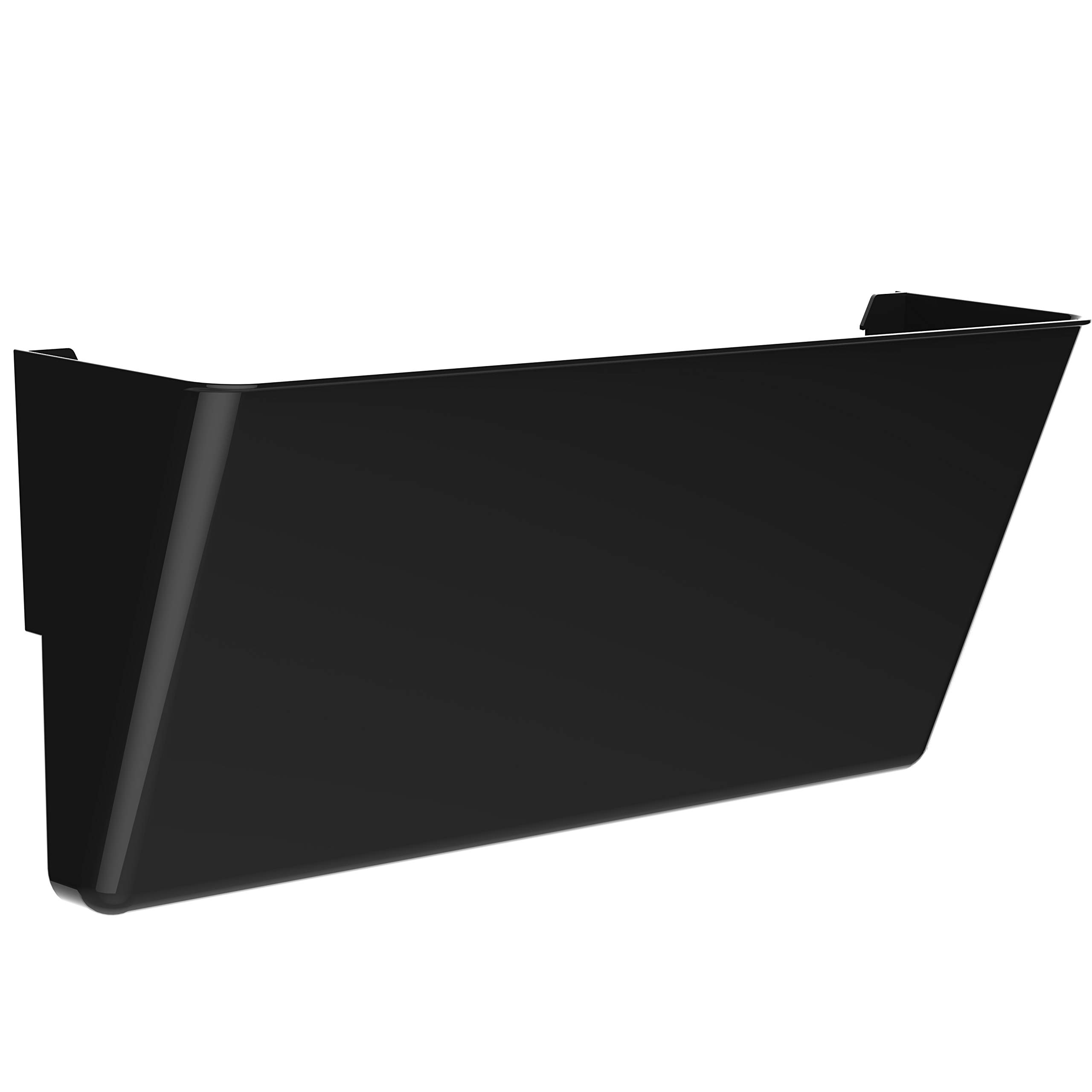 Storex Legal-Size Magnetic Wall Pocket – Heavy-Duty Plastic File Organizer with Strong Magnet Holds 5lbs, Black, 6-Pack (70226A06C) – Perfect for Office, Home, or Classroom Organization