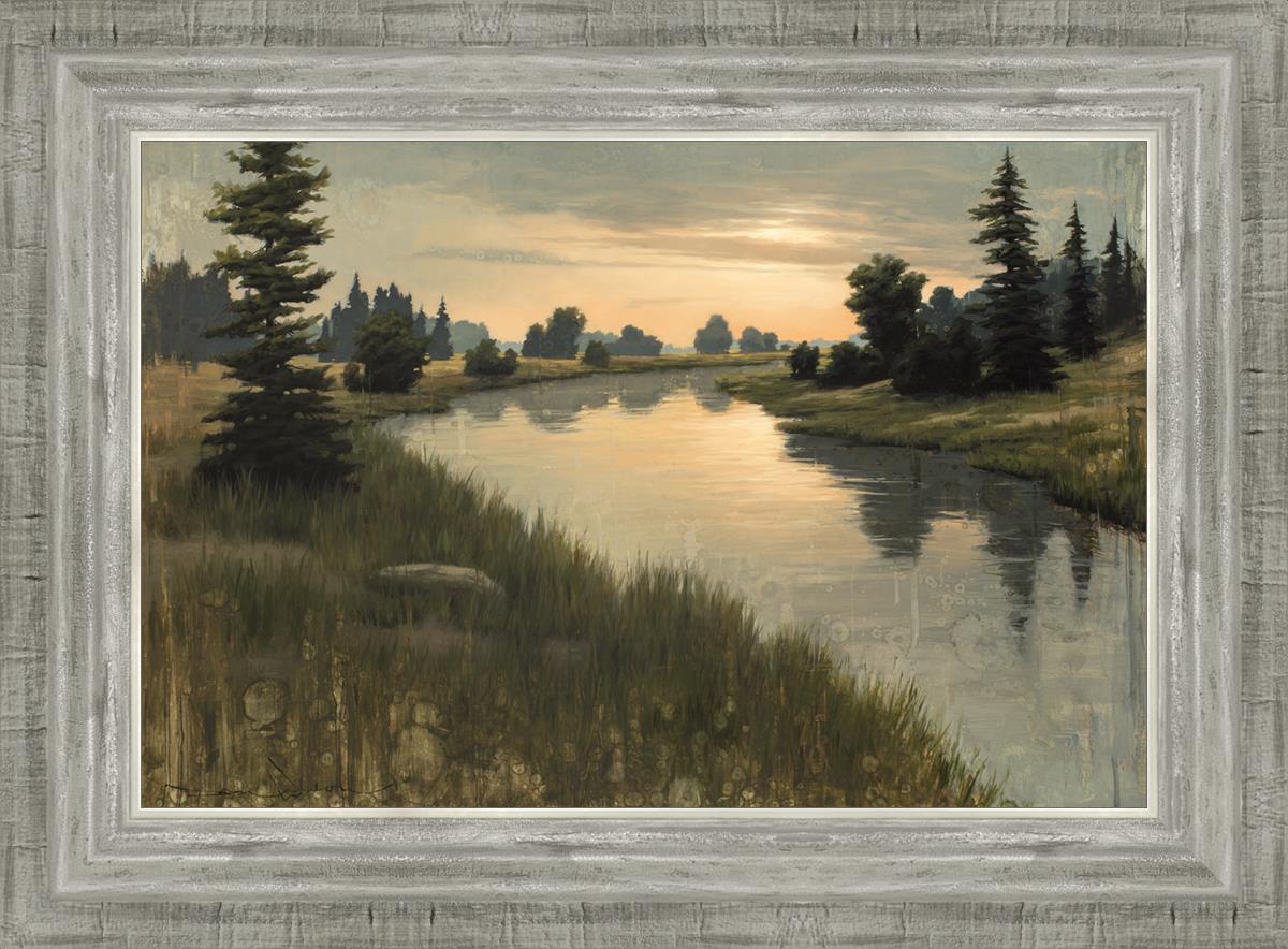 Calming Dusk By Dan Wilson - Relaxing Home Decor Painting for Living Room & Bedroom - Perfect Wall Art for Stress Relief & Meditation Spaces