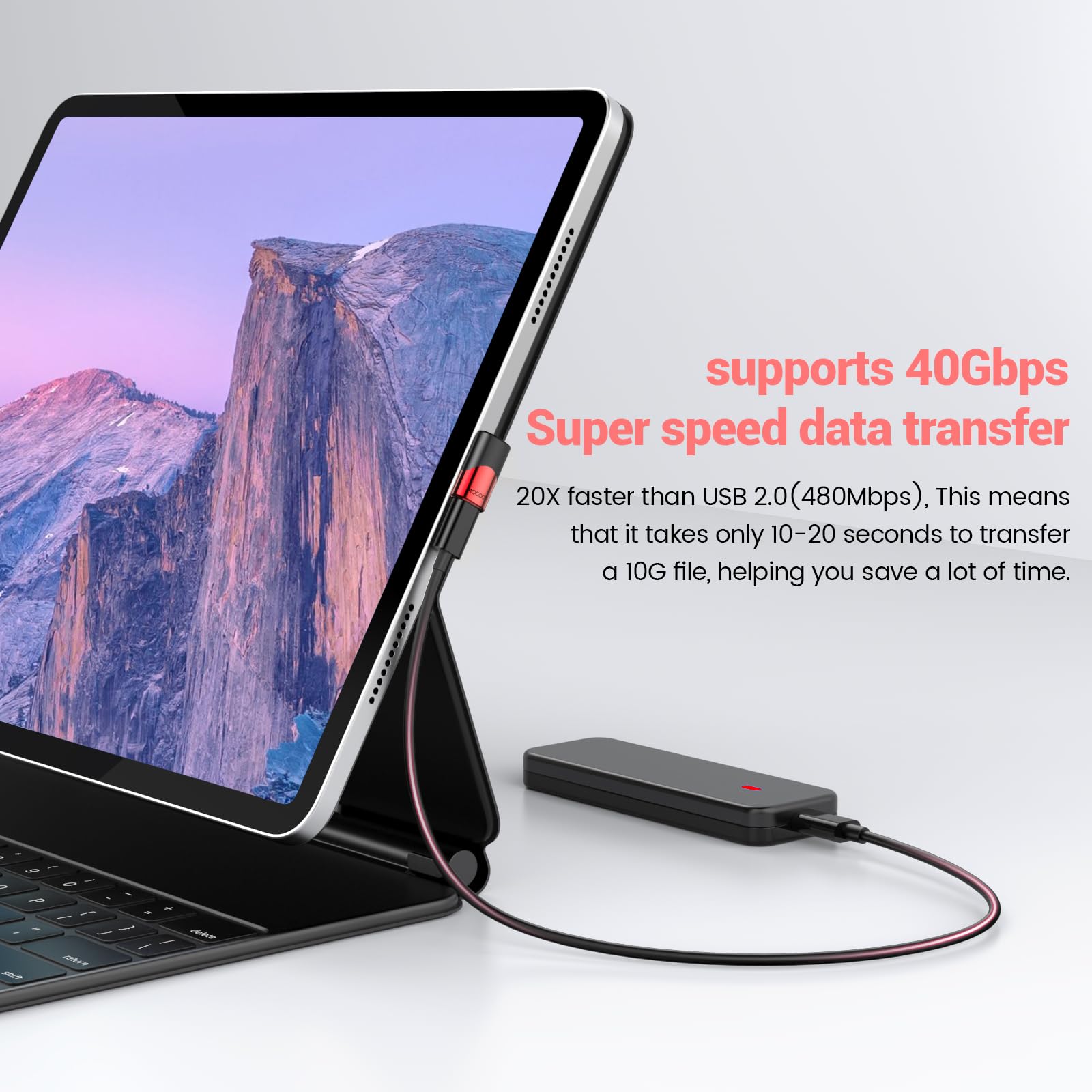 5-Pack MOGOOD Right Angle USB C Extender Adapter - 90 Degree USB Type C Thunderbolt 3/4 Extension for MacBook Pro, iPad Pro, Steam Deck, Nintendo Switch, Tablets & Phones - Perfect for Gaming, Charging & Data Transfer